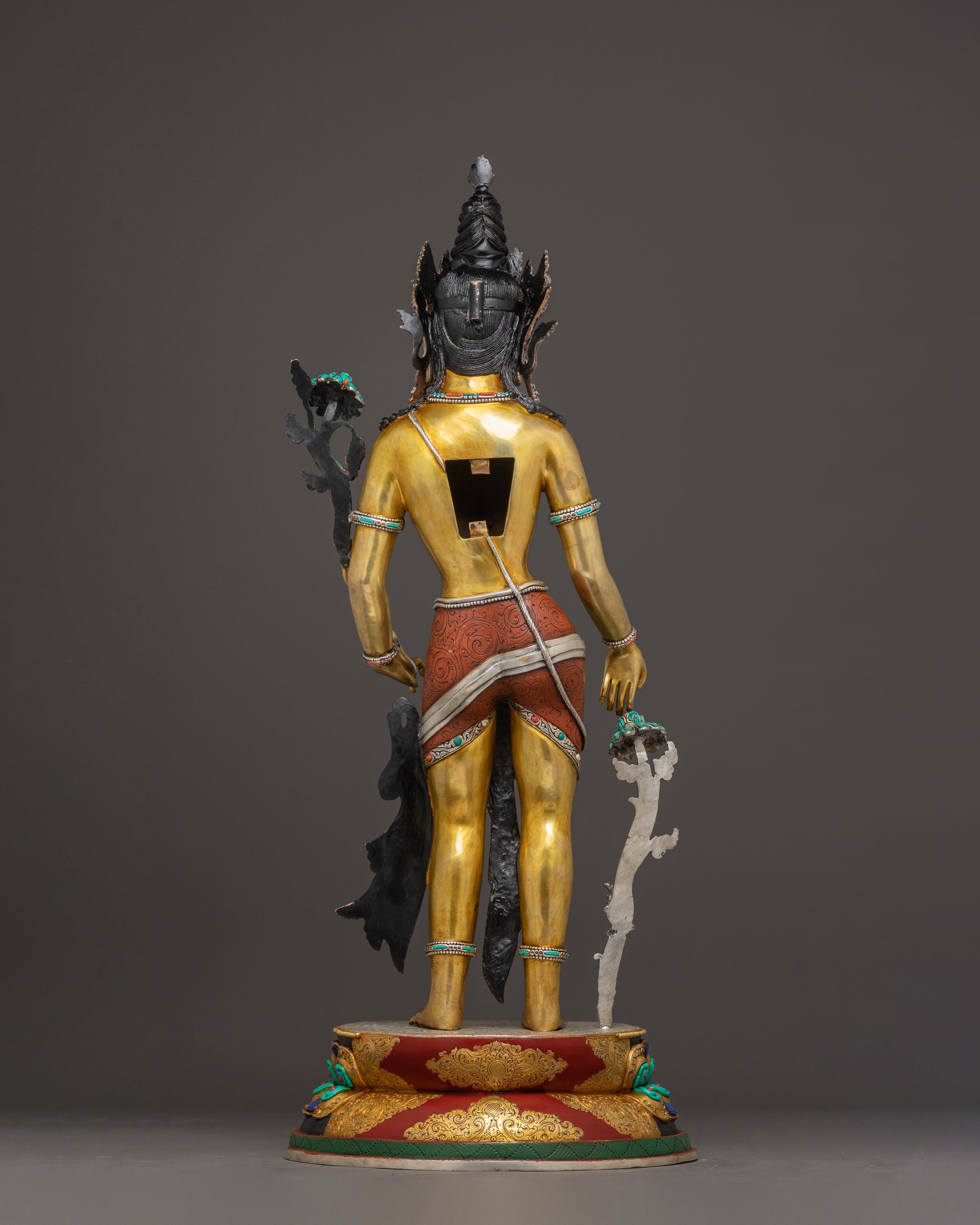 Golden Lokeshwor Statue: Bodhisattva of Compassion