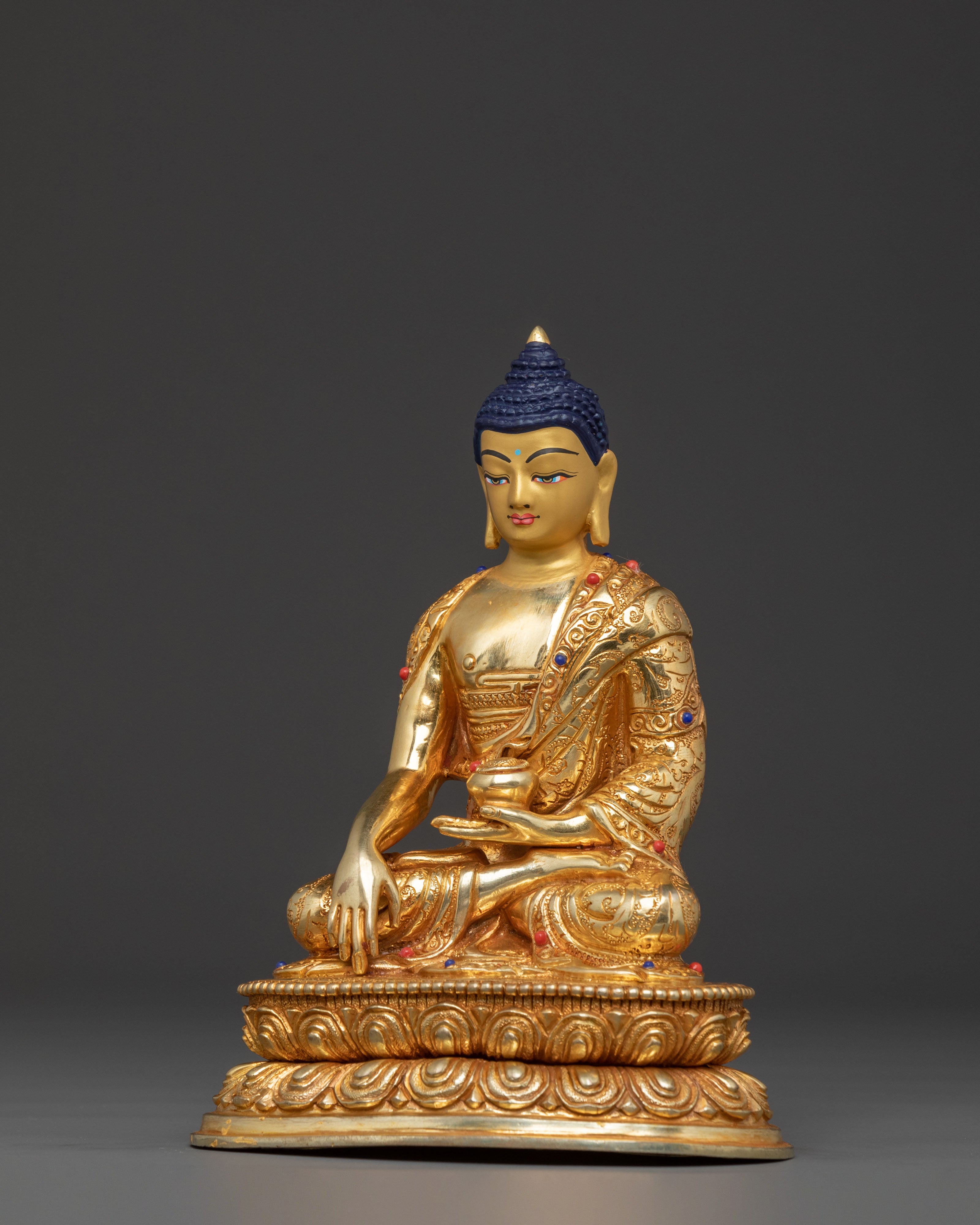 Shakyamuni Buddha: 24K Gold Gilded Serenity