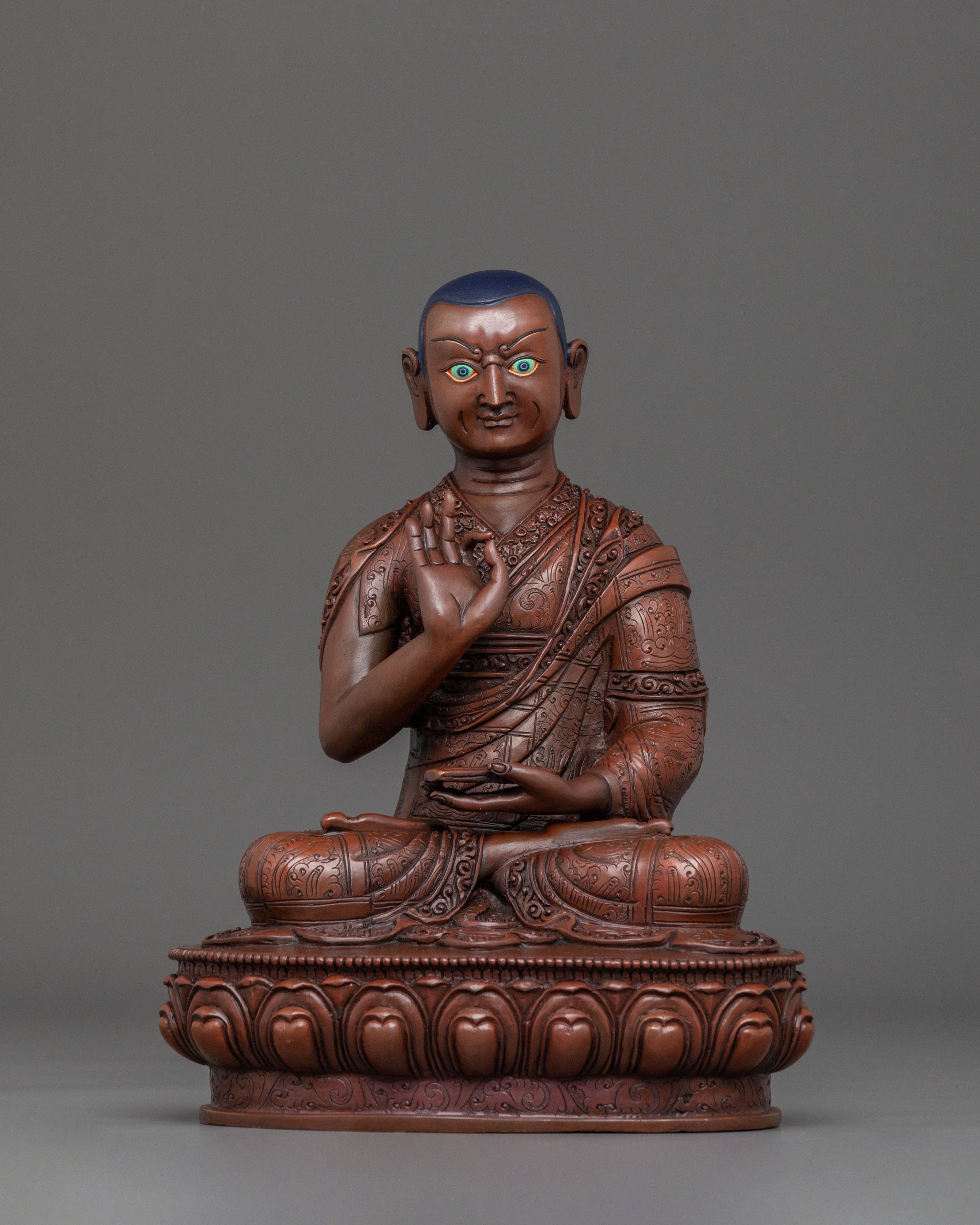 Handcrafted Disciples Figurine of Tsongkhapa | Home Decor