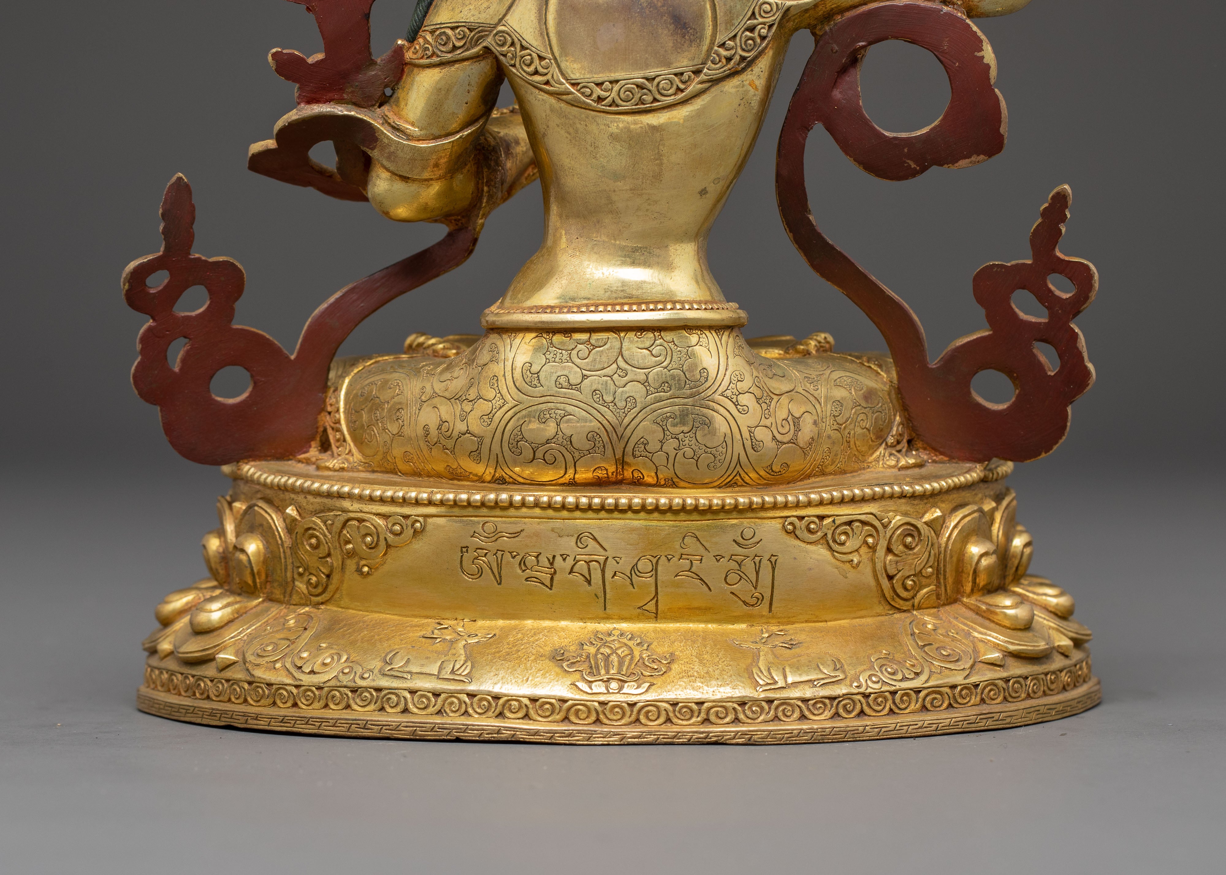 Handmade Manjushri Copper Body Statue | Himalayan Buddhist Decor