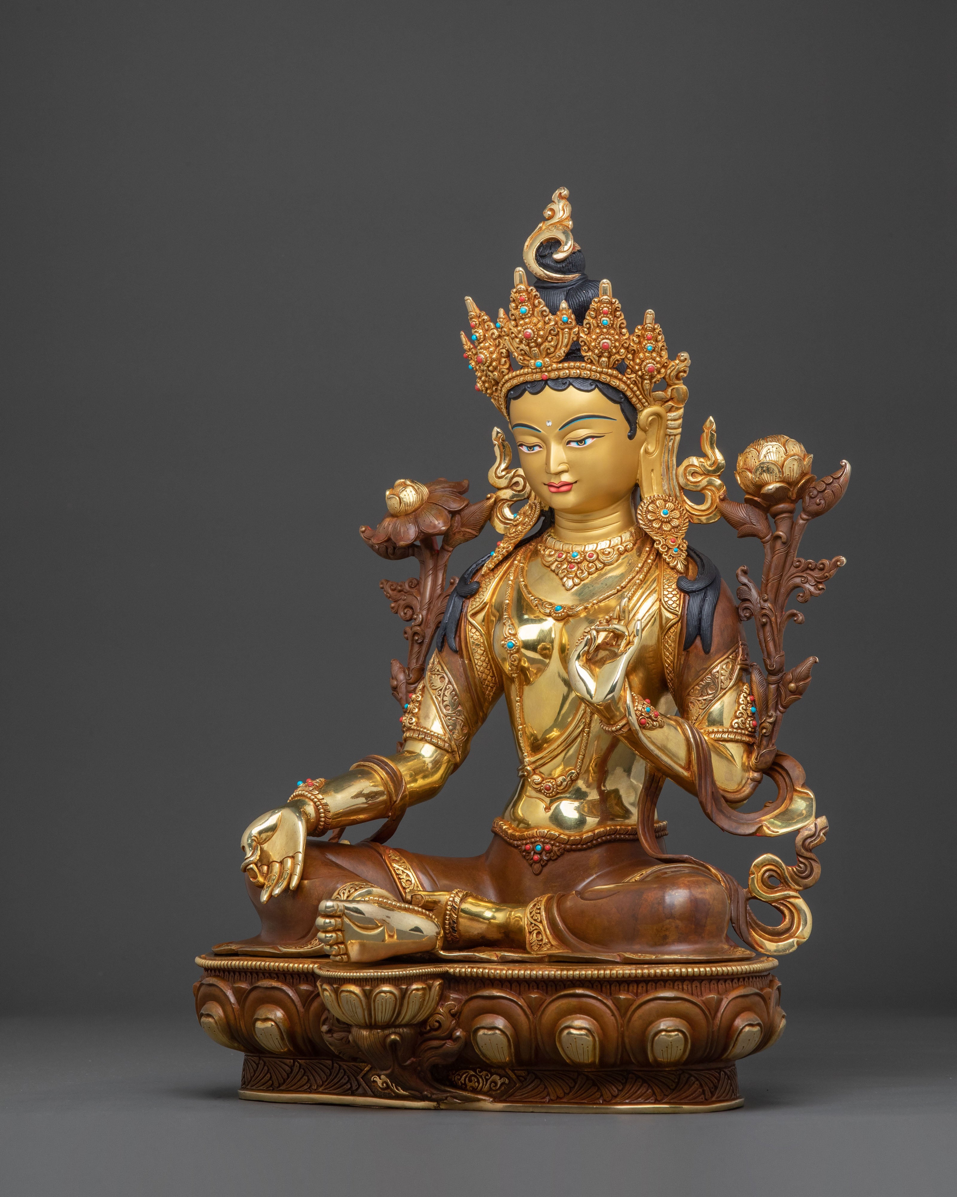 Green Tara Blessing Statue | Prosperity Figure