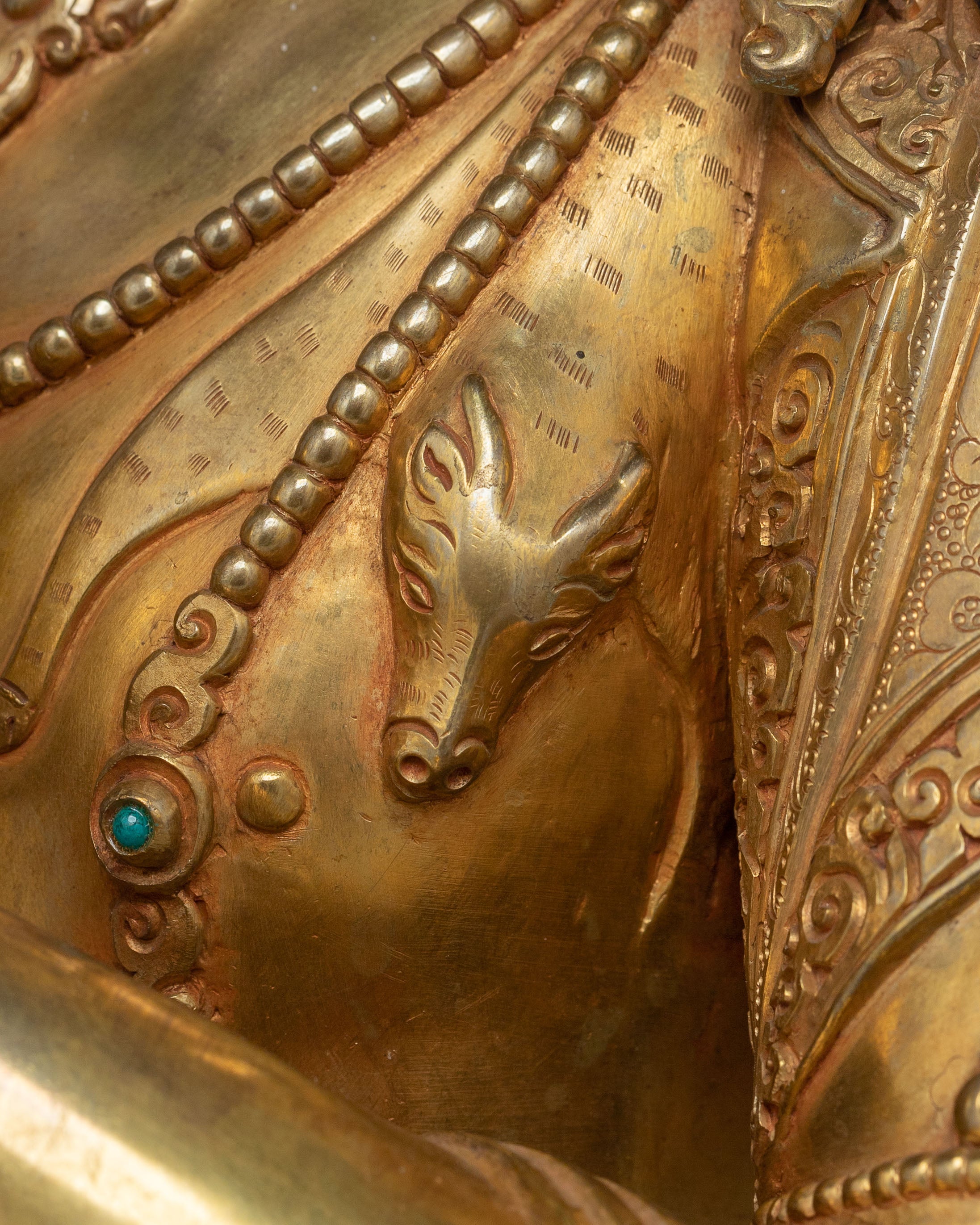 Bodhisattva Compassion Chenrezig Statue with 24K Gold Glided