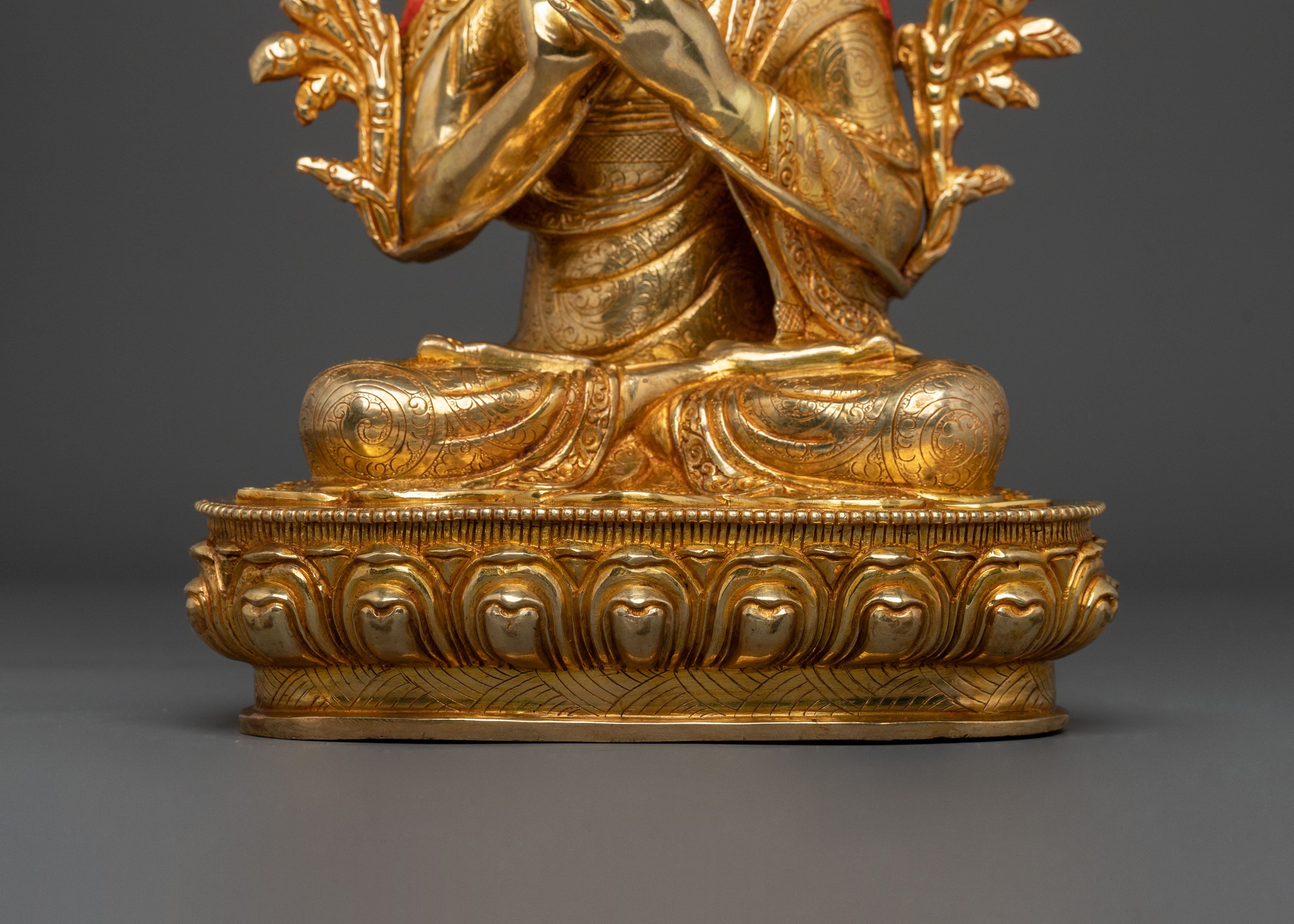 Tsongkhapa with Disciples Buddhist Statue | Founder of Gelug Tradition