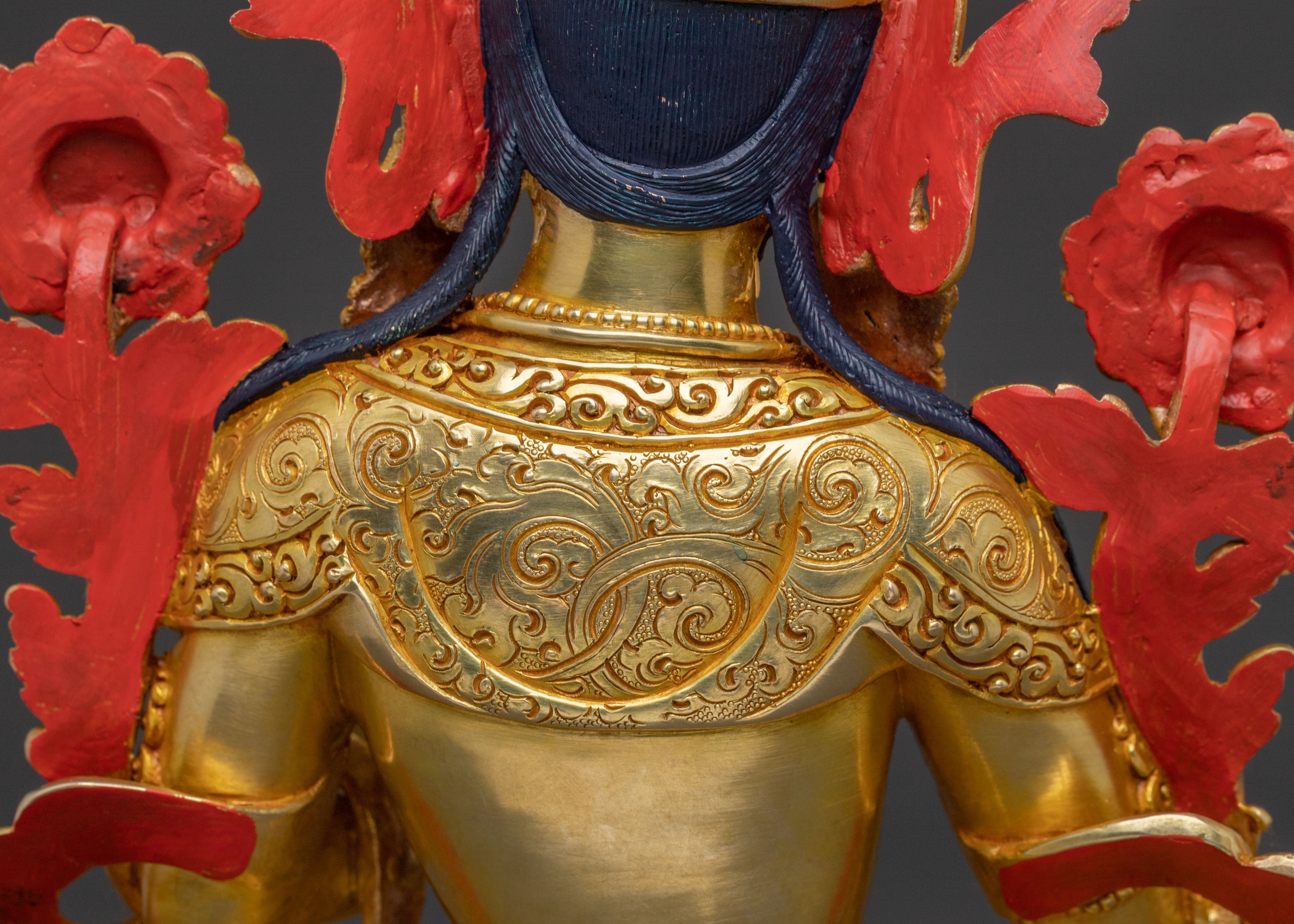 White Tara: Serene Gilded Copper Statue
