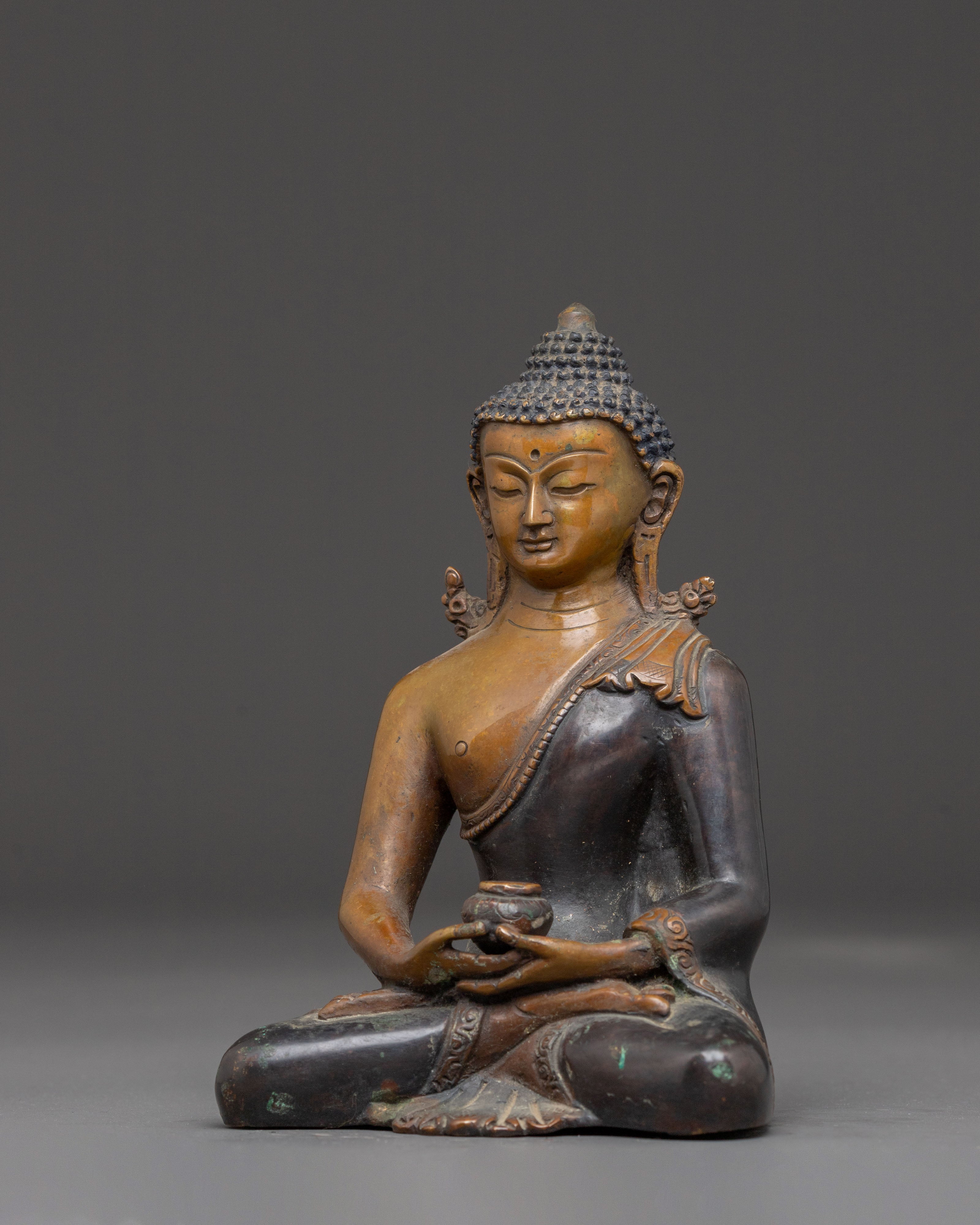 Handcrafted Amitabha Buddha Oxidized Statue | Pure Land Buddha