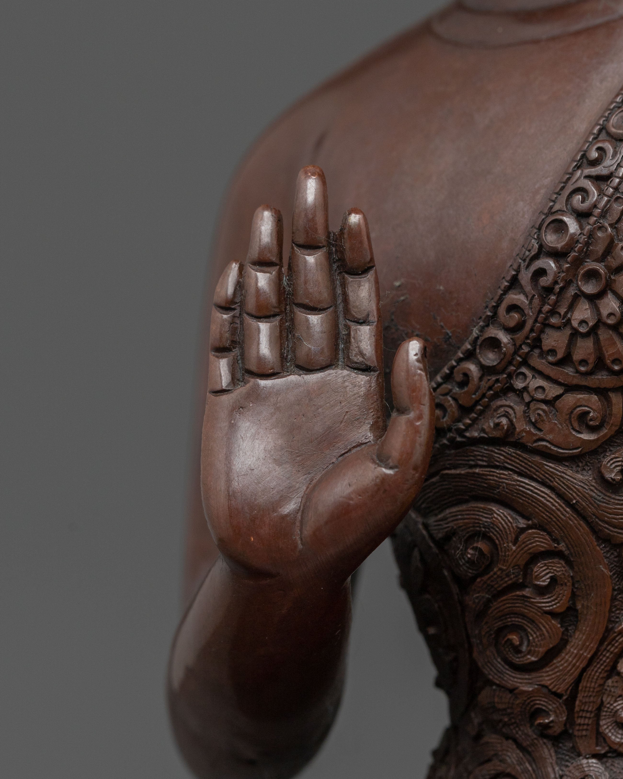 Amoghasiddhi Sculpture | Green Dhyani Buddha