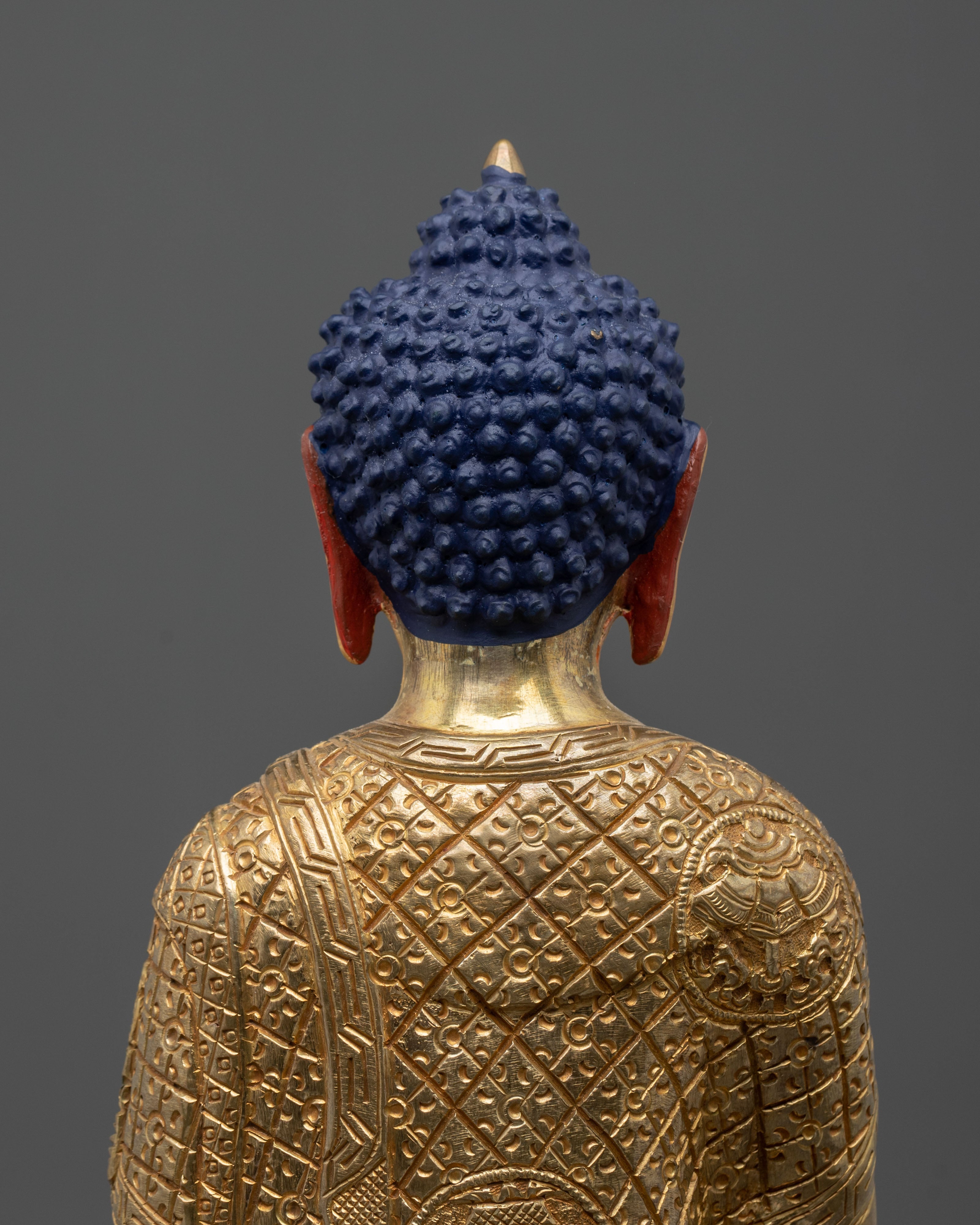 Enlightened Presence: 24k Gold Coated Gautama Buddha Statue