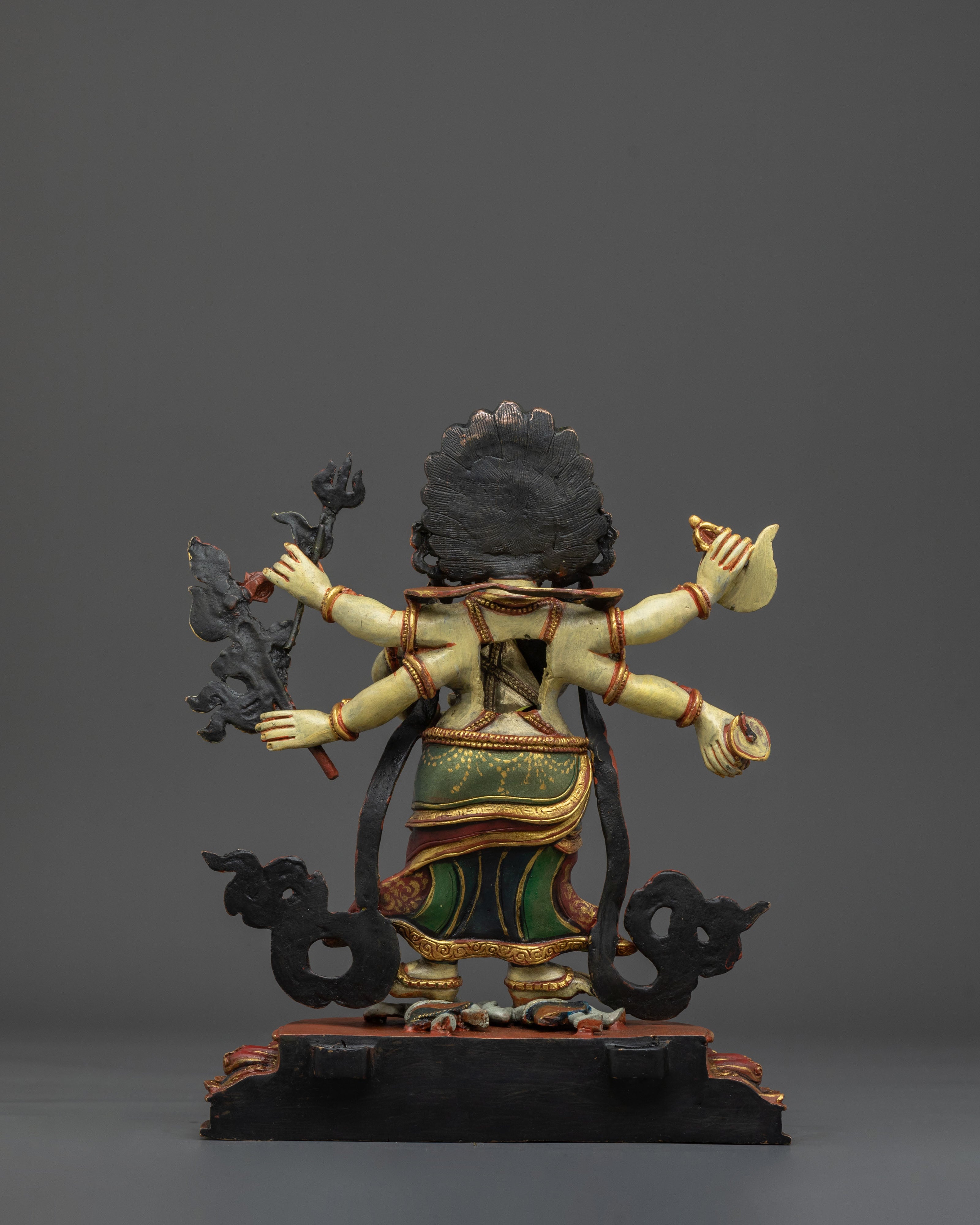 White Mahakala Statue | Fierce Buddhist Protector