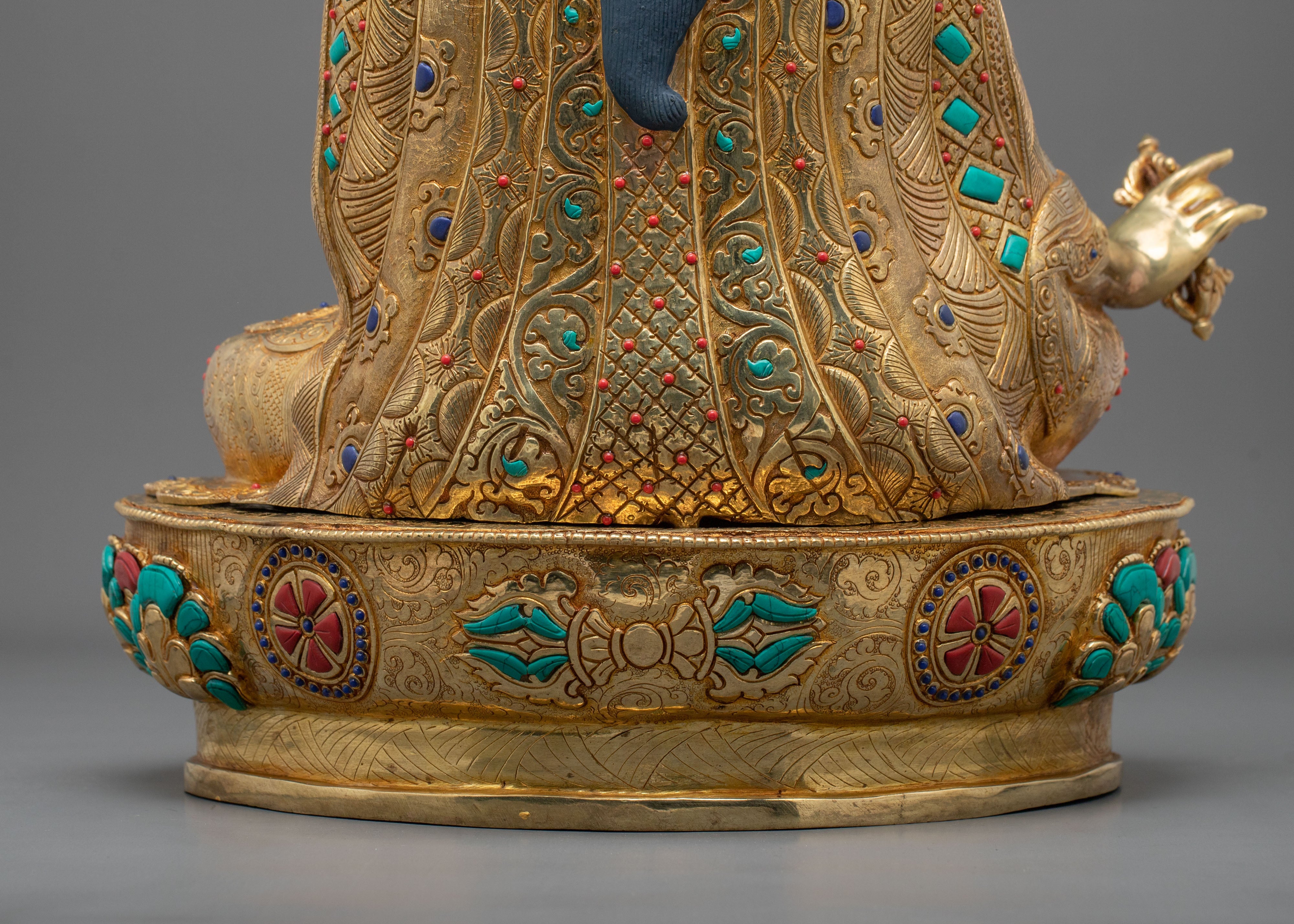 Padmasambhava Sacred Sculpture: Buddhist Decor