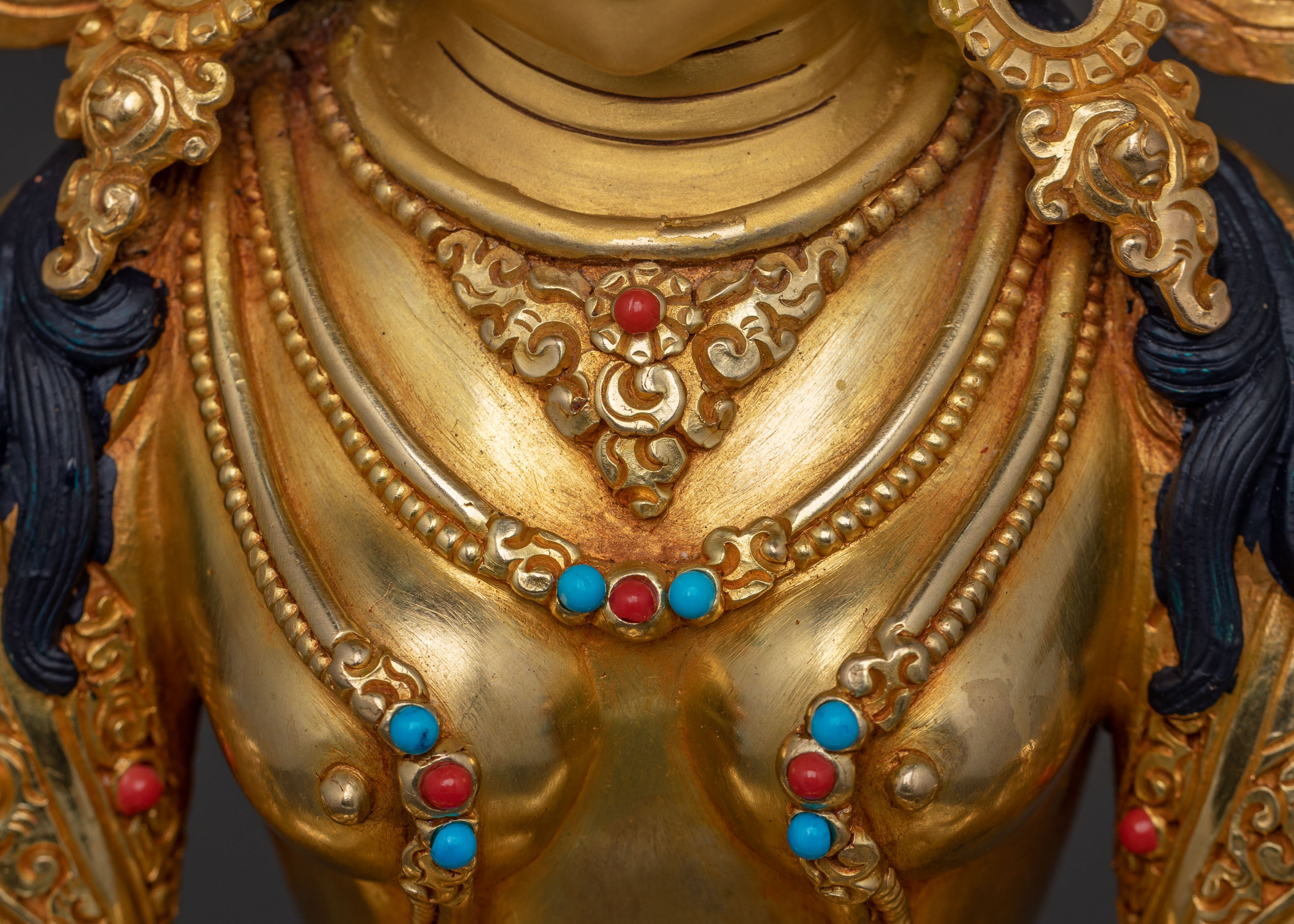 Prajnaparamita Spiritual Statue | 24K Gold Gilded Icon
