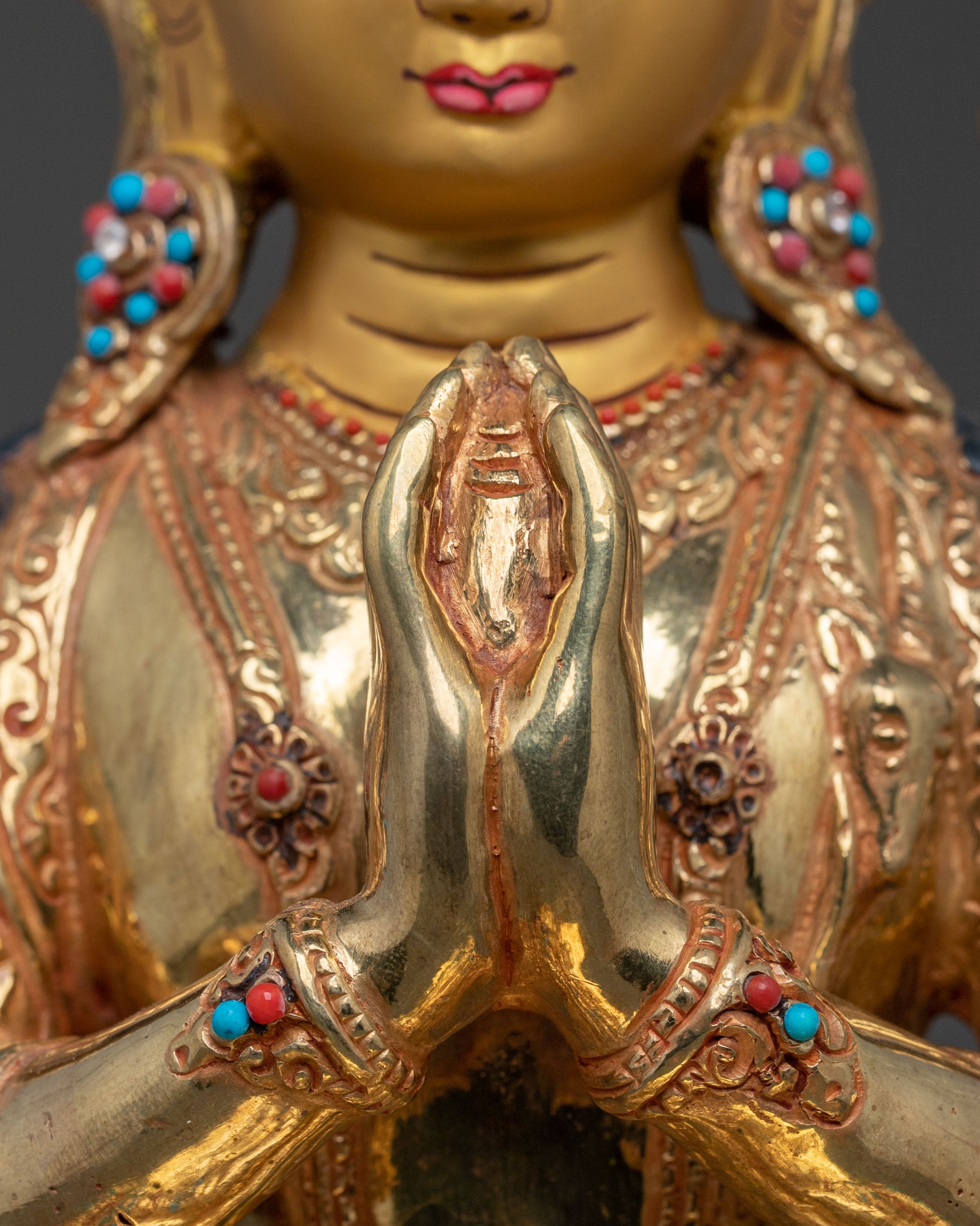 Chenrezig: 24k Gold Gilded Sculpture