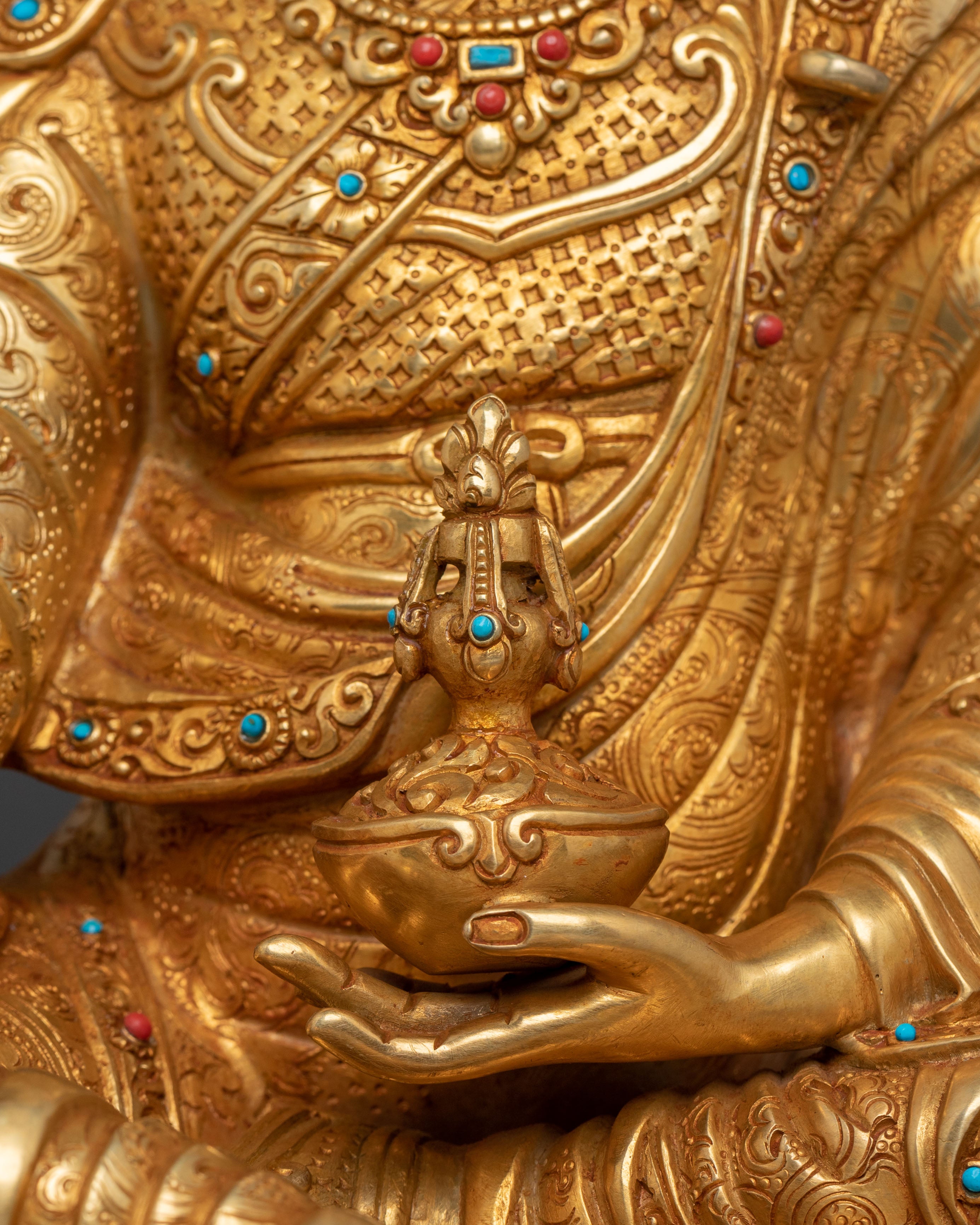 Guru Rinpoche Himalayan Sculpture | Buddhist Shrine Decor