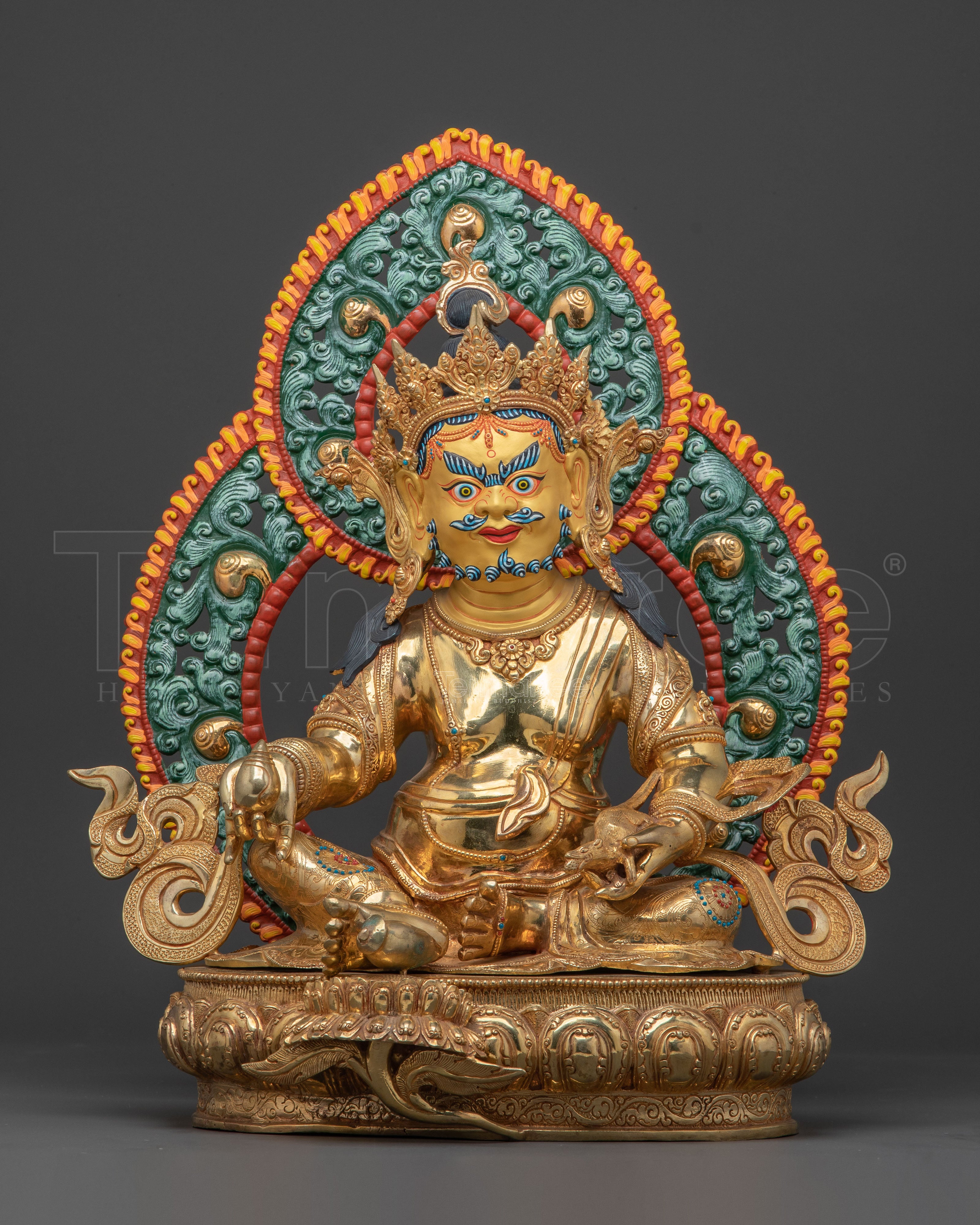 Handcrafted Dzambhala Golden Statue