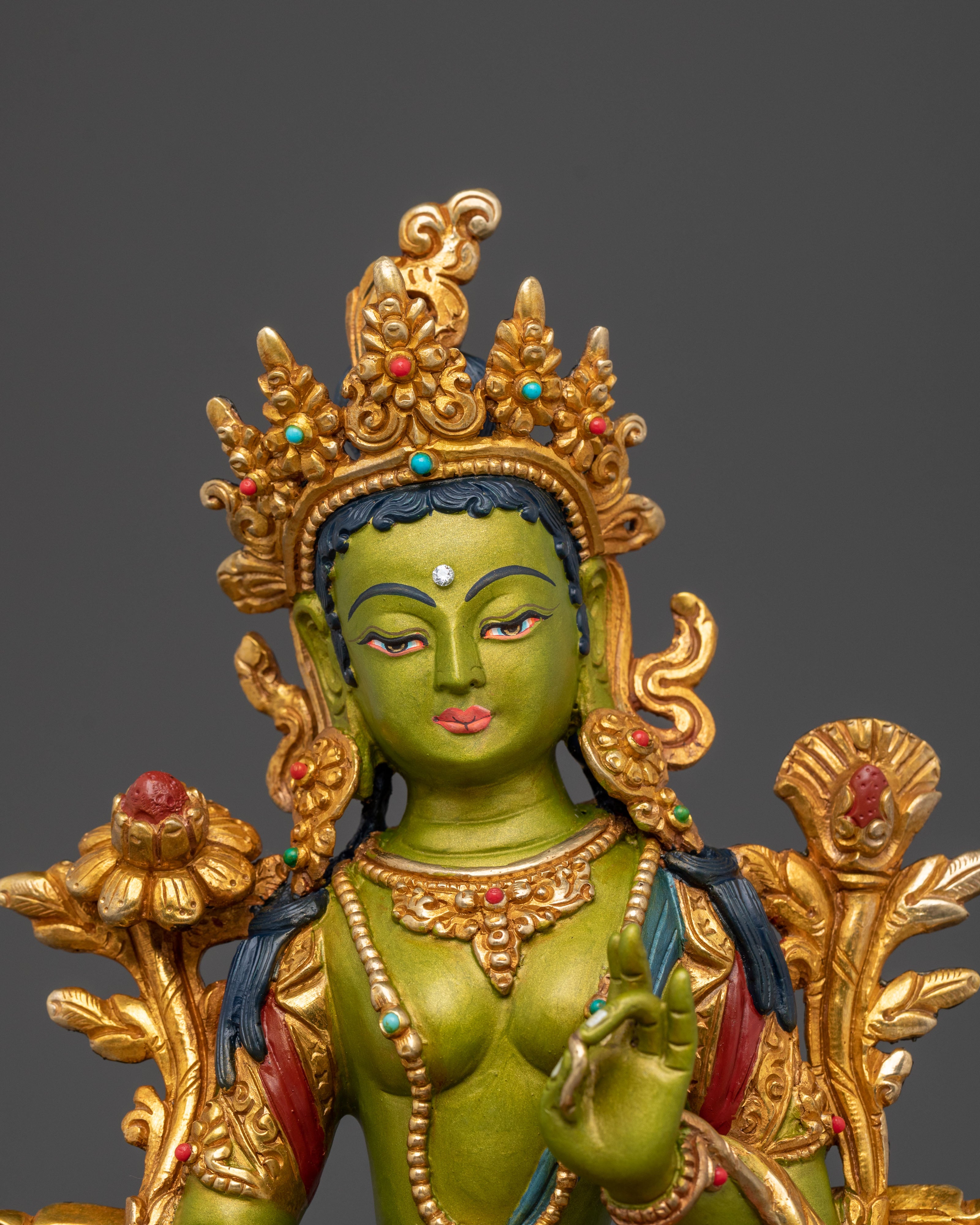 Protector Goddess: Green Tara Sculpture