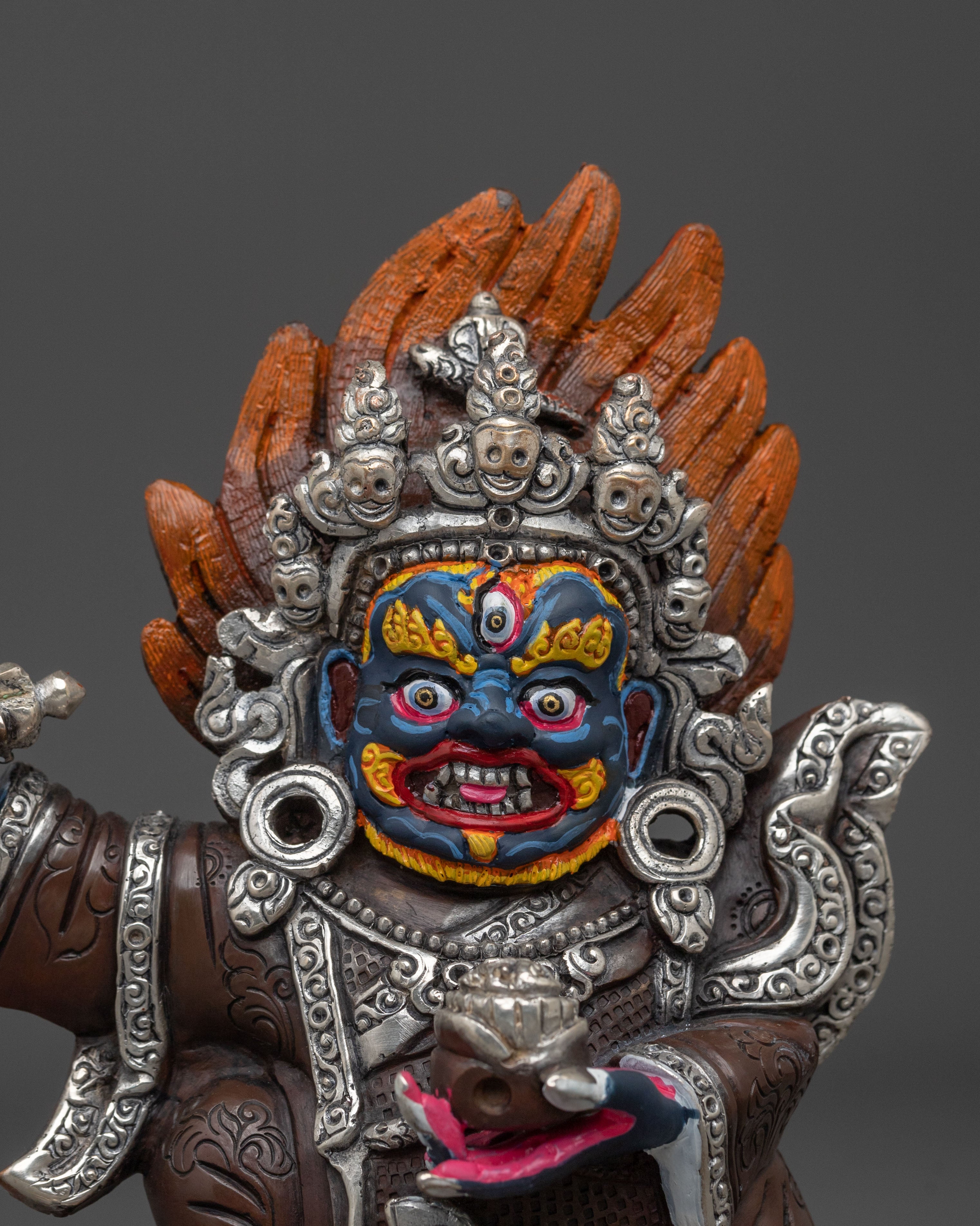Nepalese Handmade Mahakala Bernakchen Statue