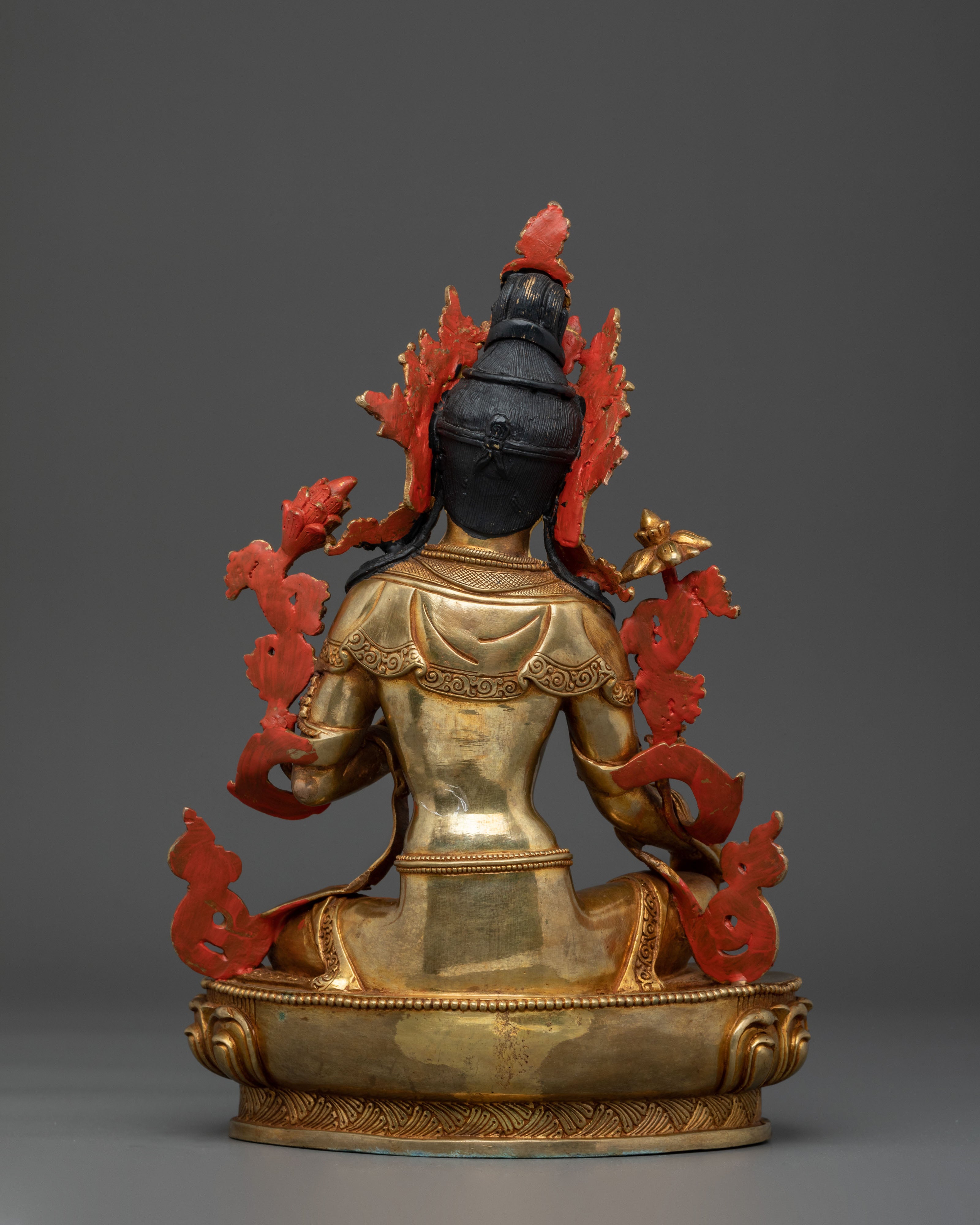 Green Tara Tibetan Buddhist Figurine | Sacred Goddess of Compassion