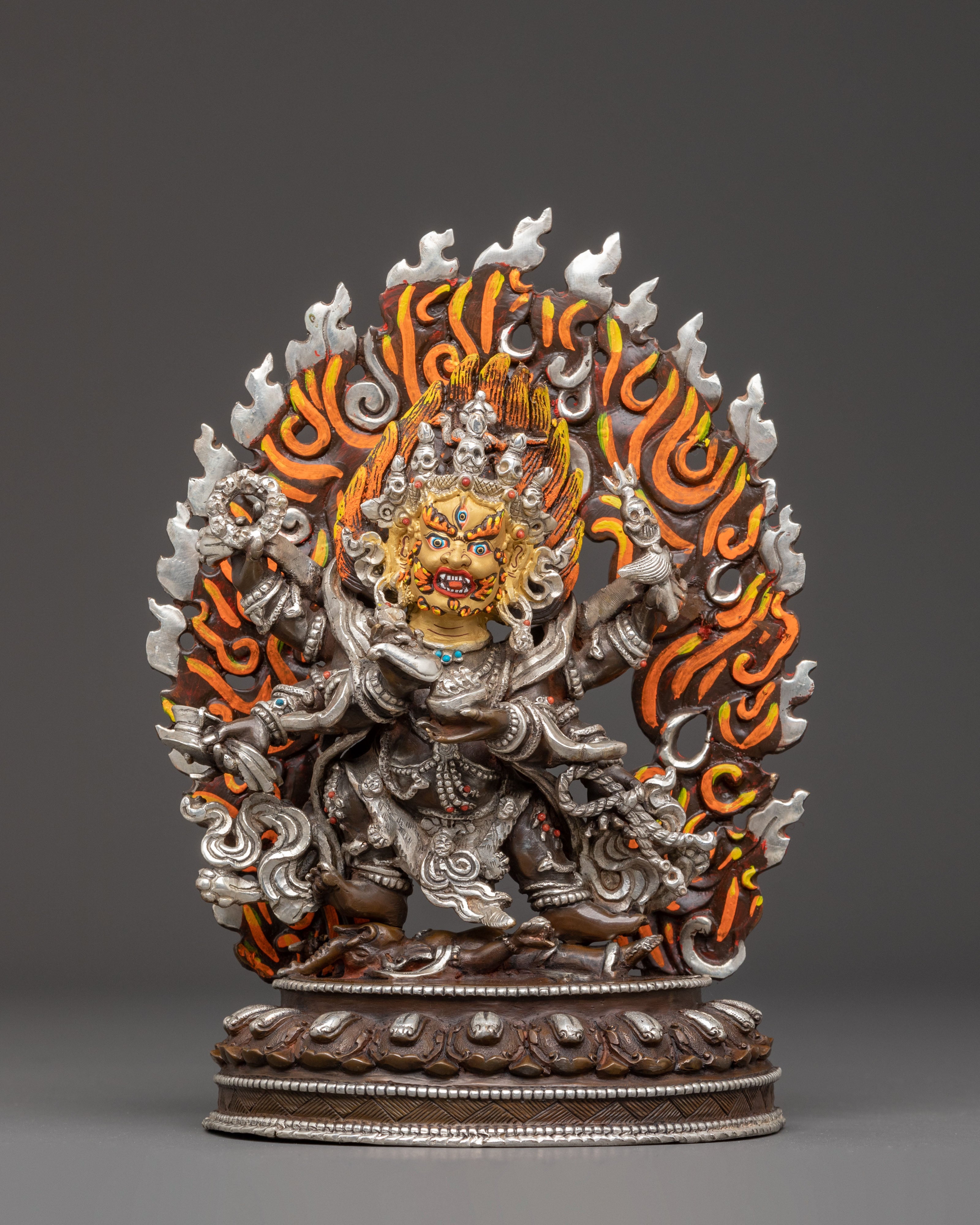 Himalayan Six Armed Mahakala Statue
