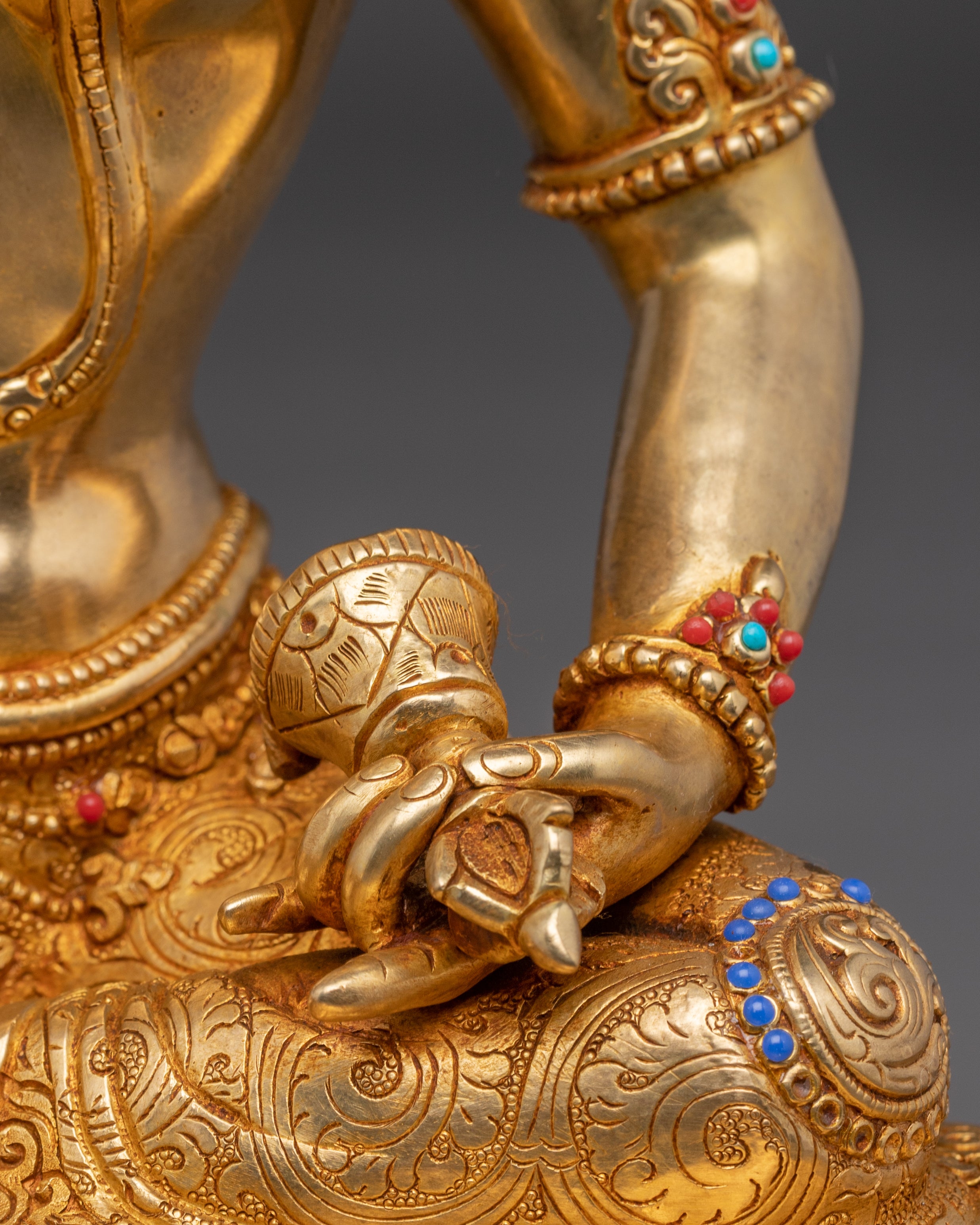 Sitting Machig Labdron Statue: Tibetan Master of Chod