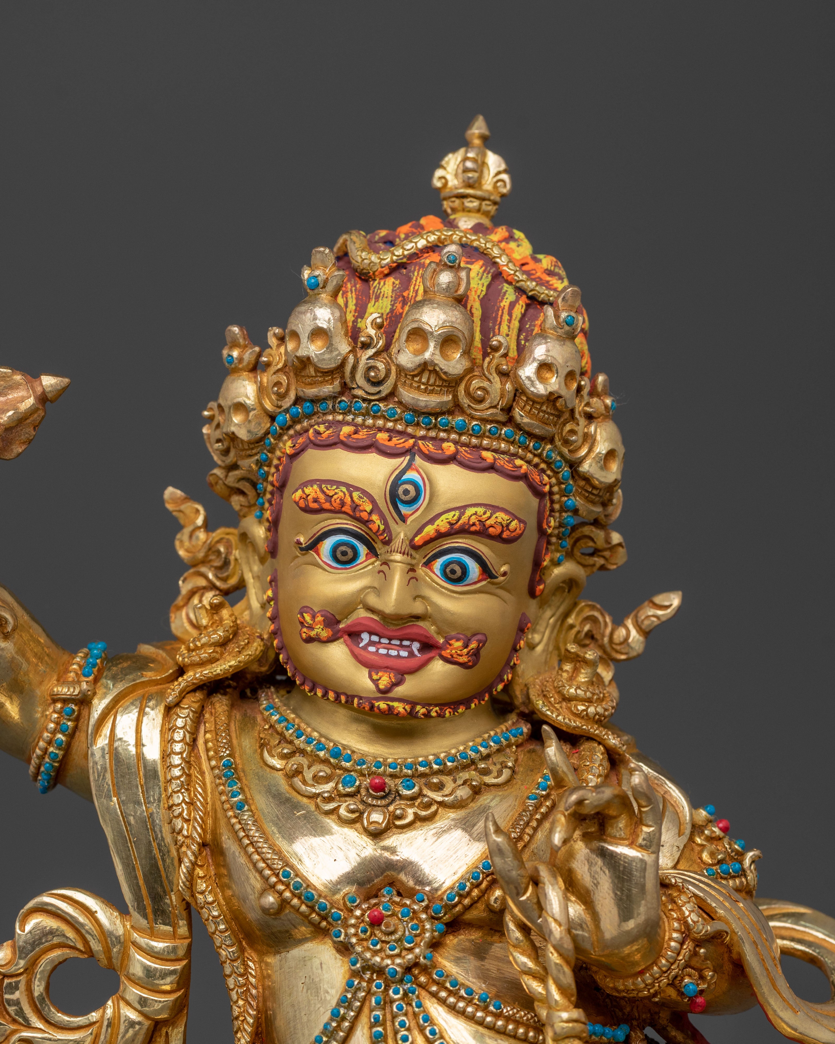 Vajrapani Golden Statue | Indomitable Guardian