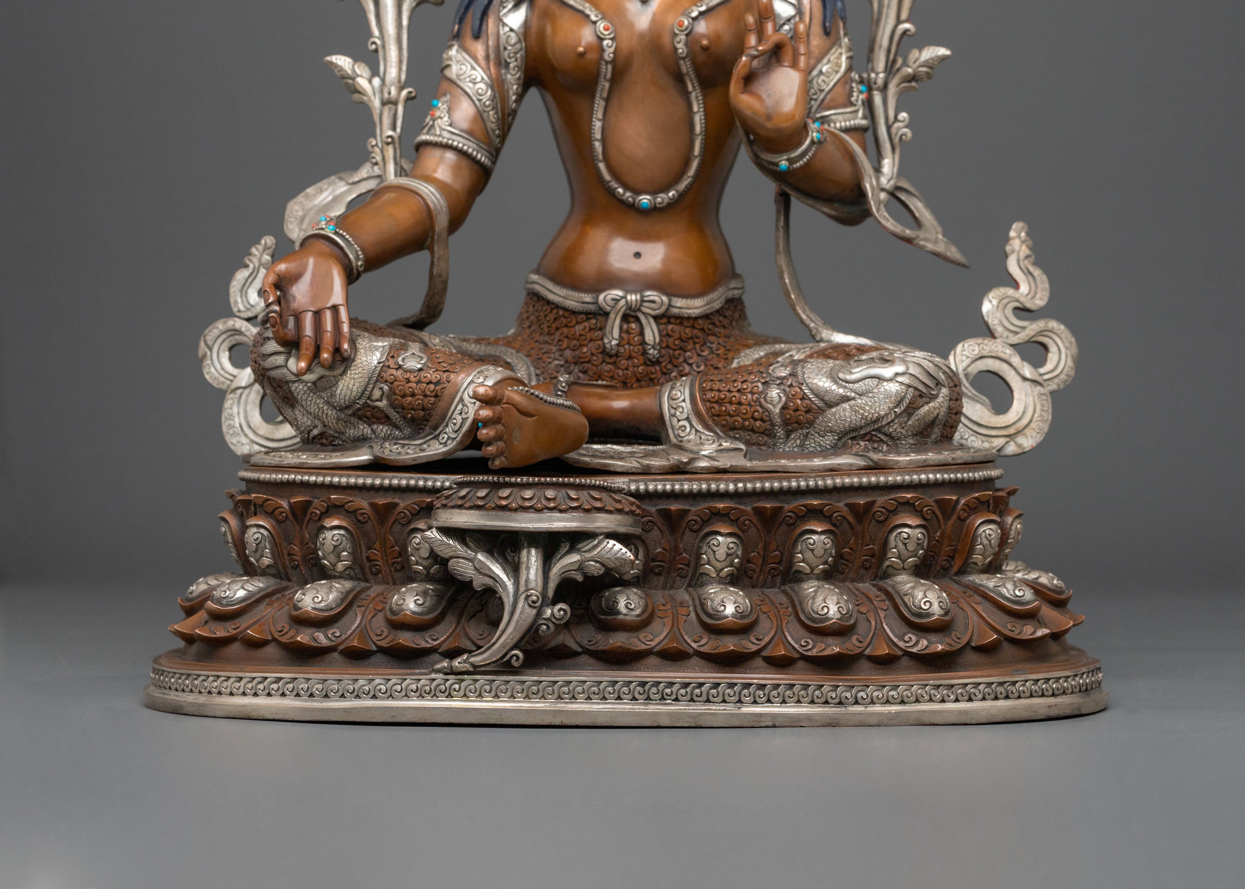 Sacred Himalayan Green Tara Statue | Goddess of Compassion