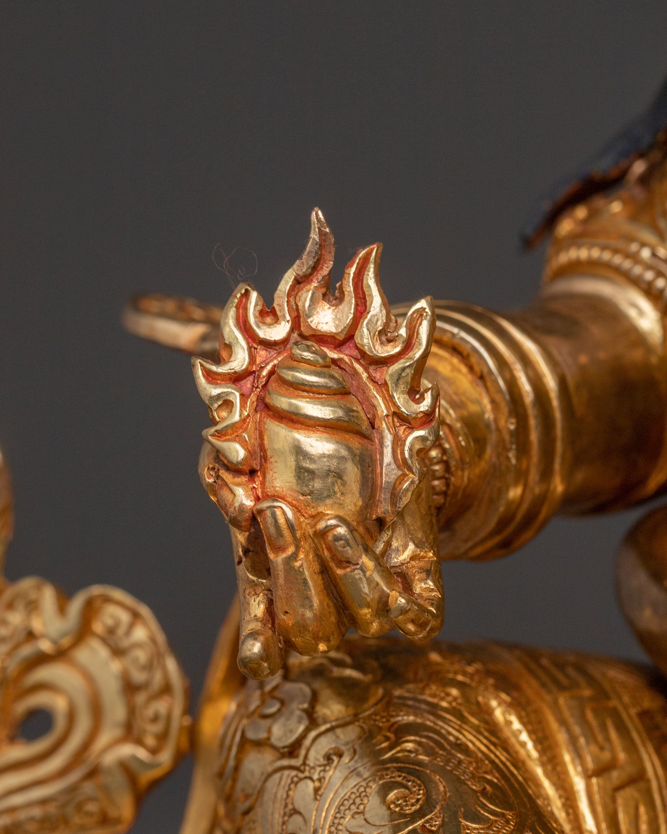 Green Dzambhala Spiritual Statue | Generosity Figure