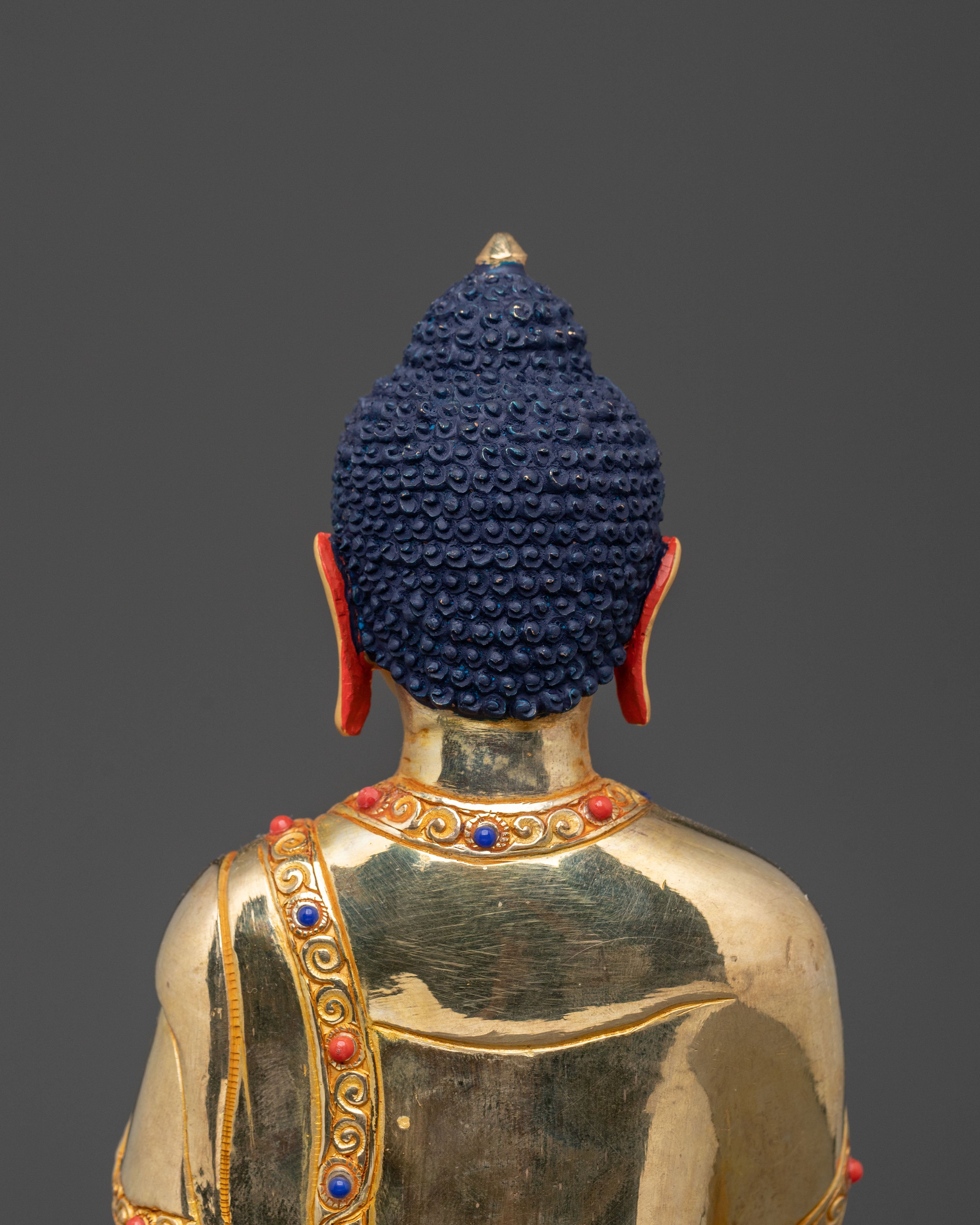 Shakyamuni Buddha Timeless Enlightened Statue in Full Gold Gild