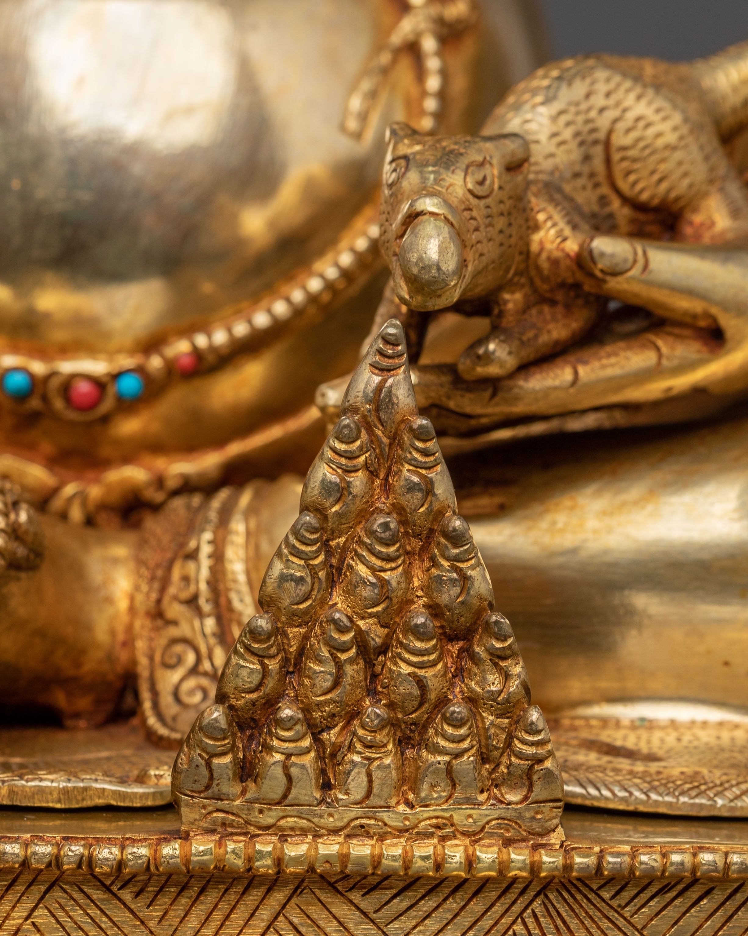 Dzambhala Statue of Sacred Wealth | Buddhist Wealth Deity Sculpture