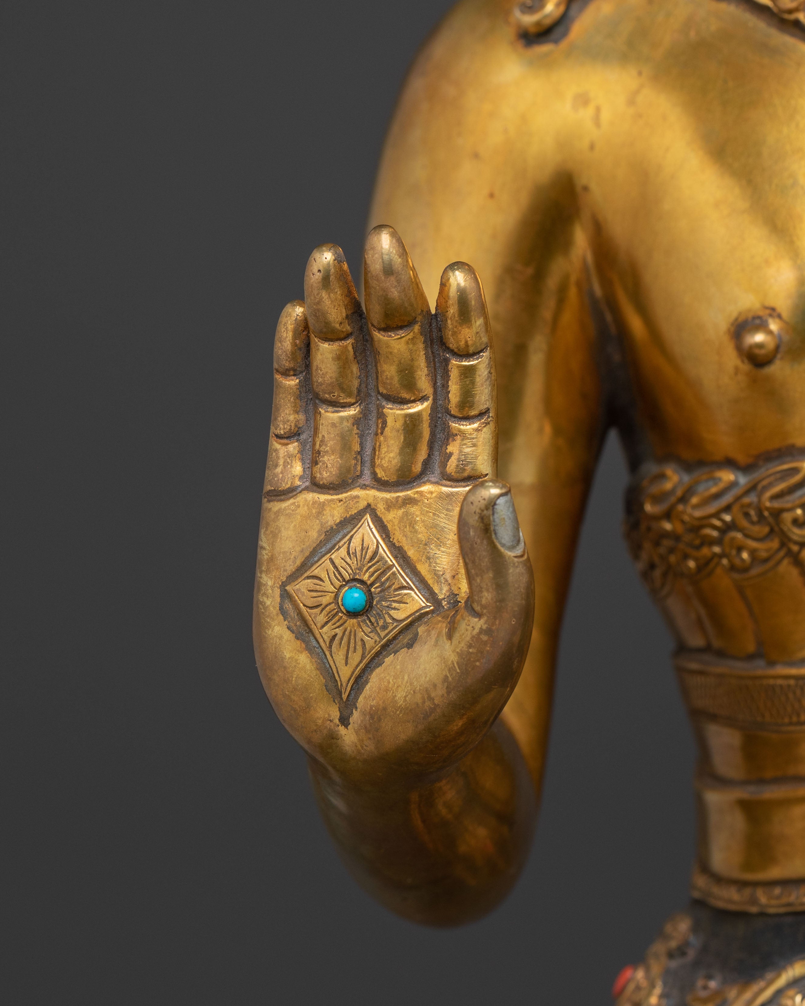 Dipankara Buddha: 24K Gold Gilded