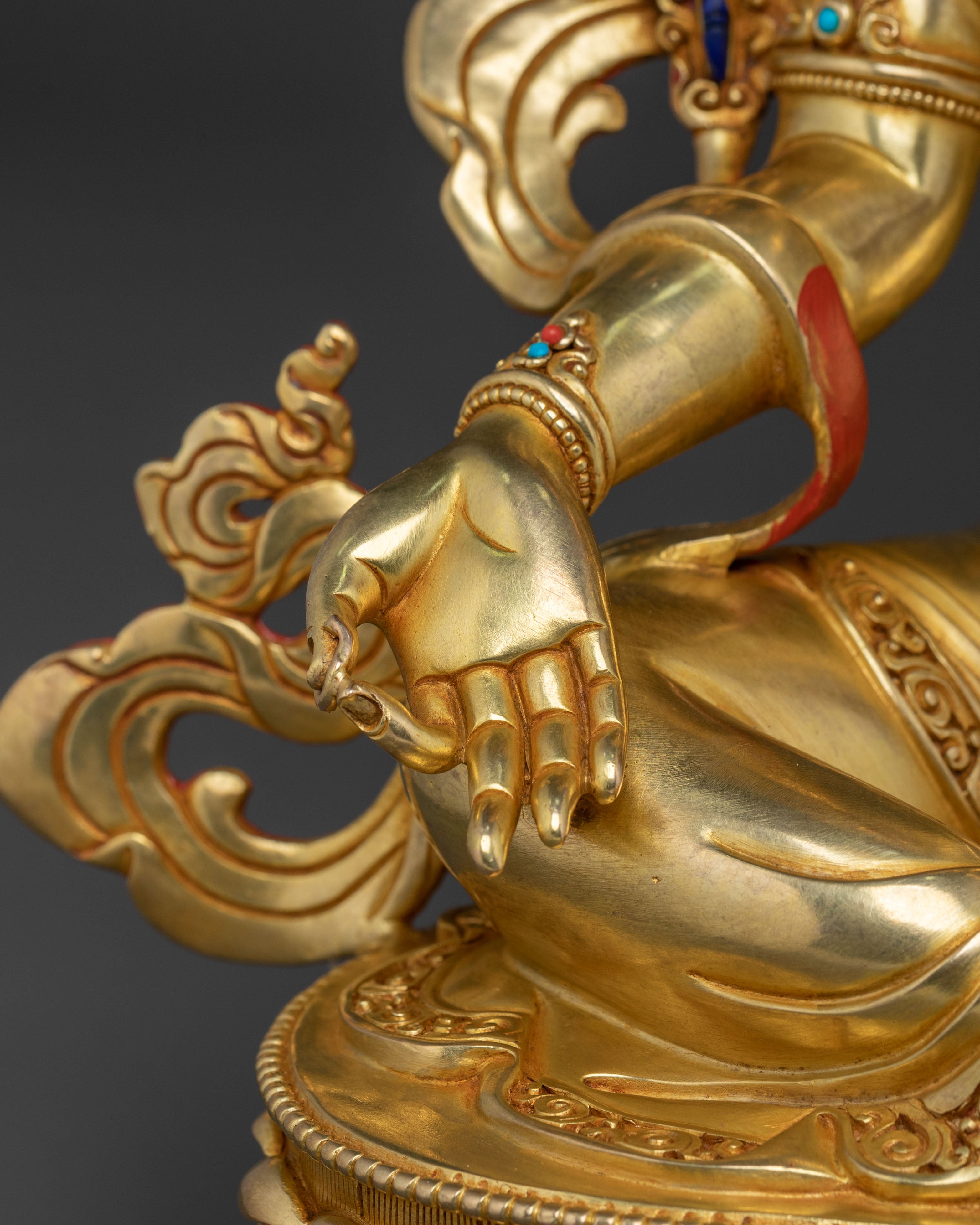 Green Tara Sacred Himalayan Statue | Buddhist Altar Decor