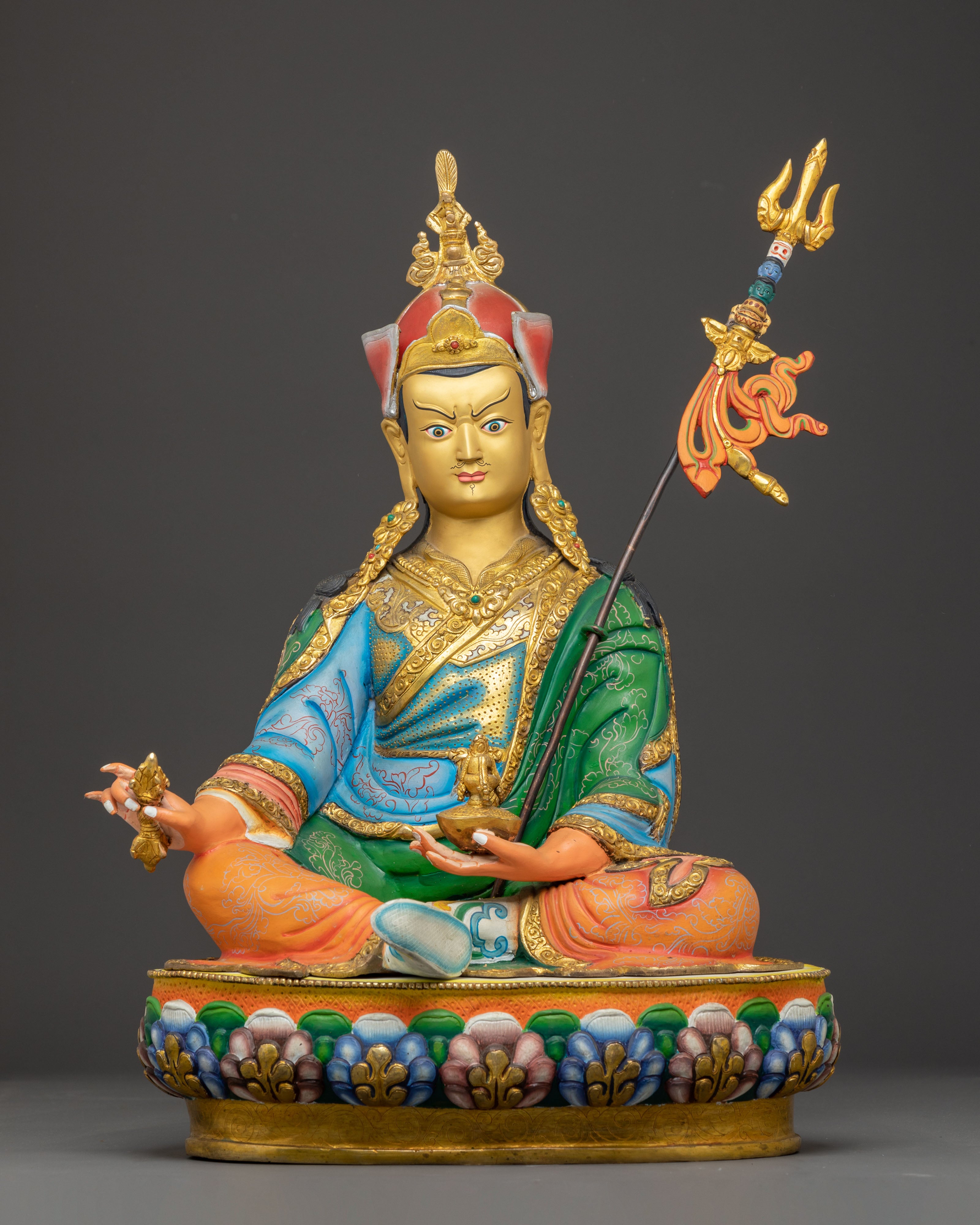 Handcrafted Copper Padmasambhava Statue | Lotus-Born Master
