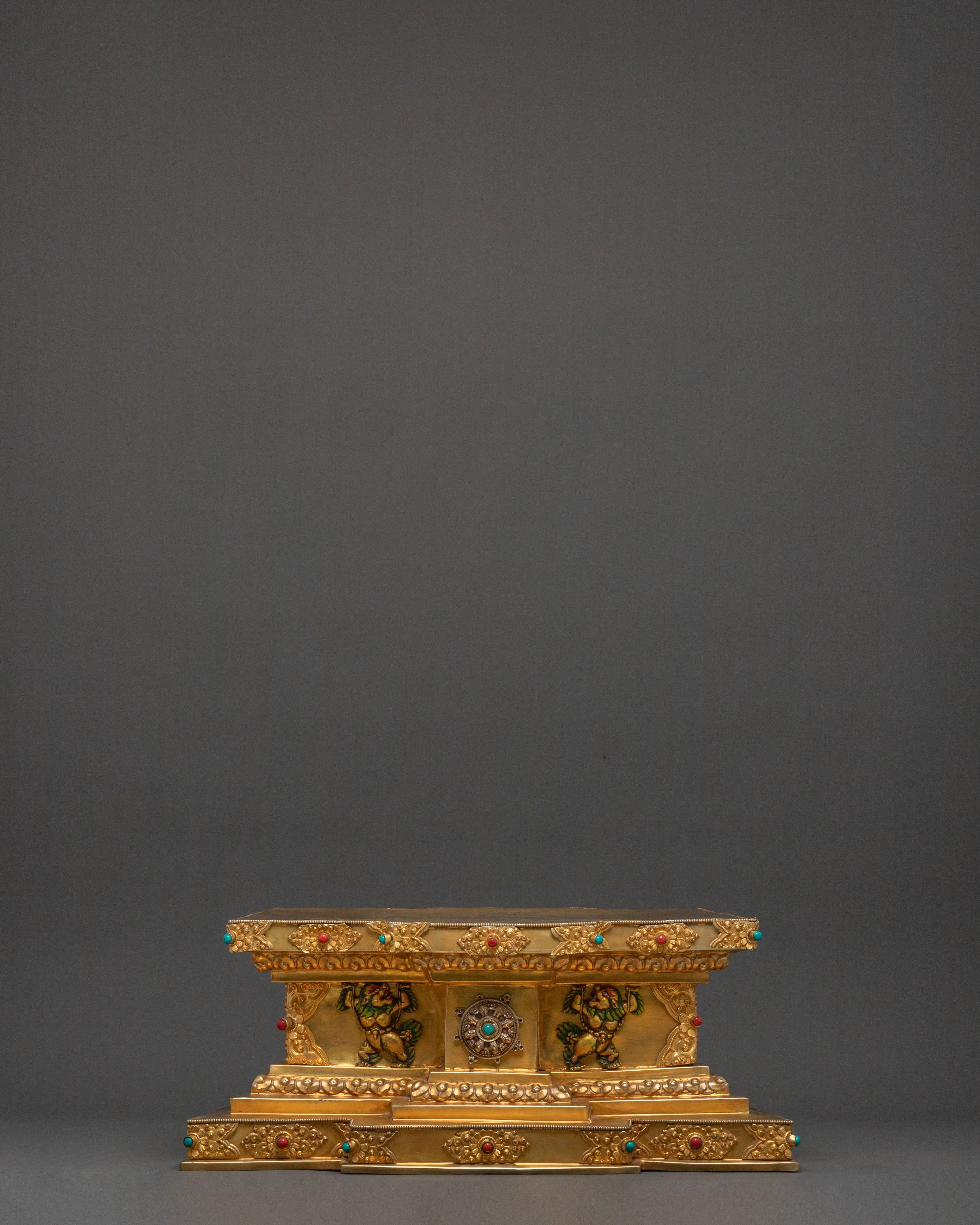 Sacred Throne: 24K Gold Gilded Art