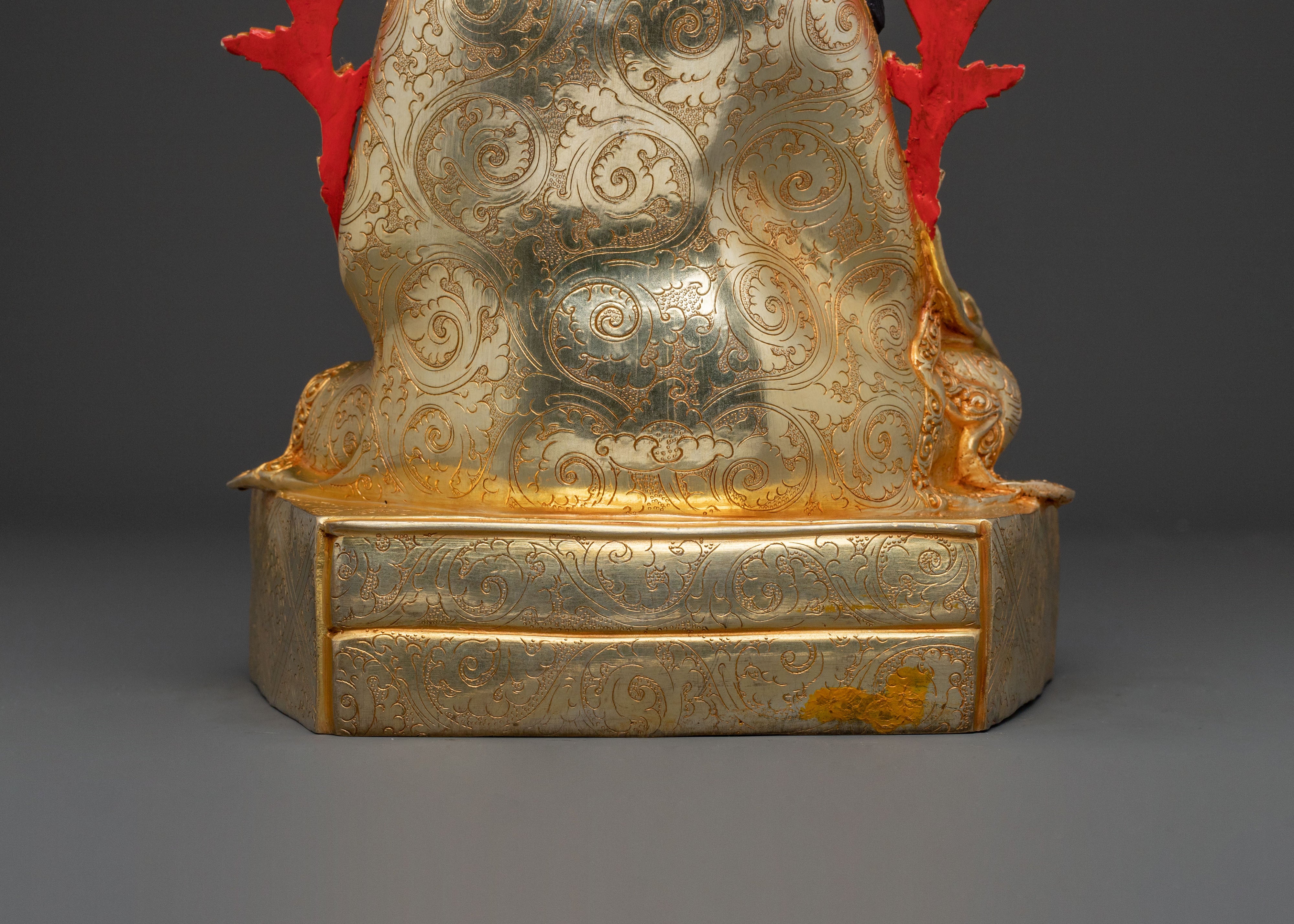Trisong Detsen Statue | 24K Gold Gilded Dharma Protector