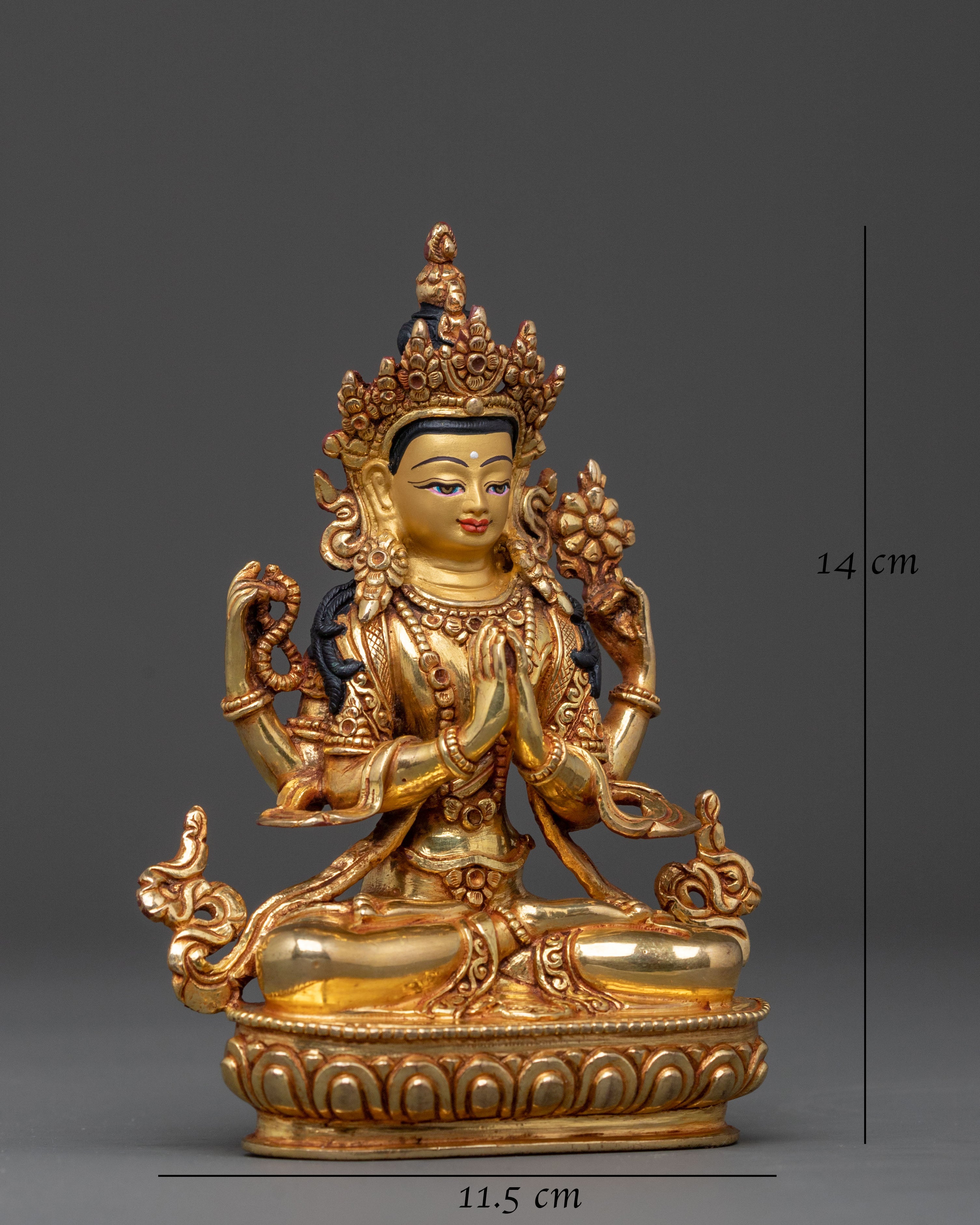 Four Armed Chenrezig Compassion Statue | Home Decor