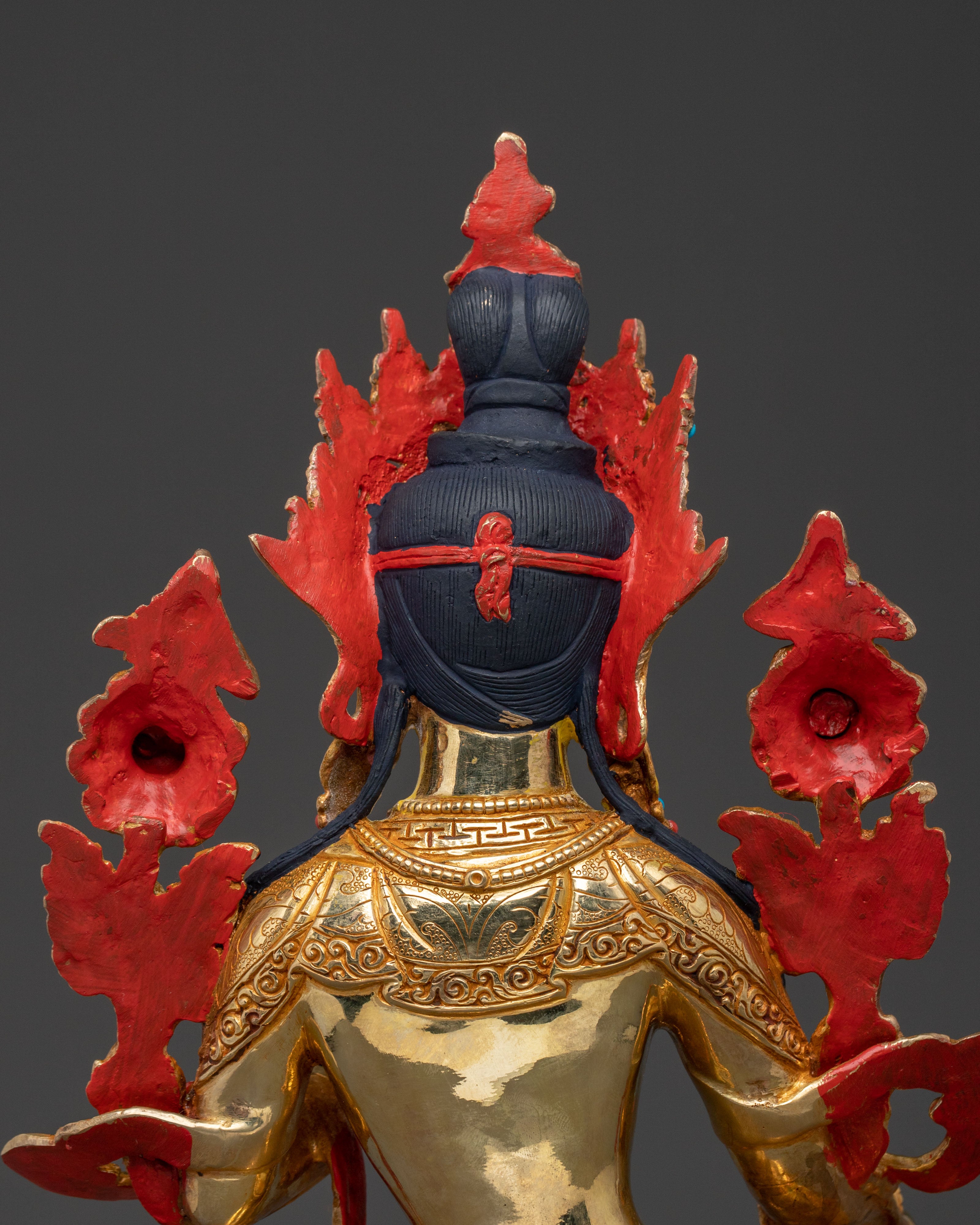 White Tara Statue: One with Seven Eyes