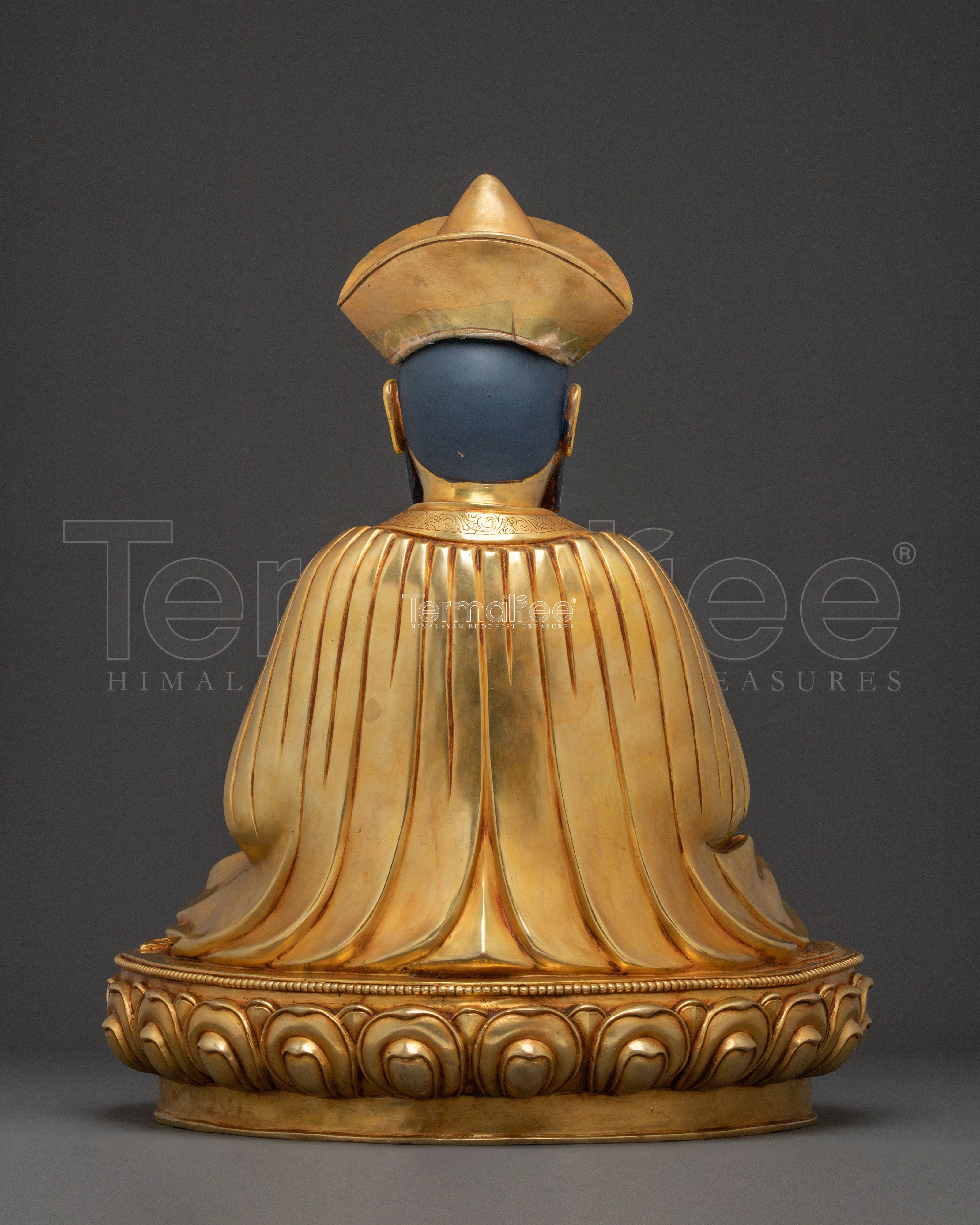 Guru Shapdum Figurine | 24K Gold Gilded Altar Decor