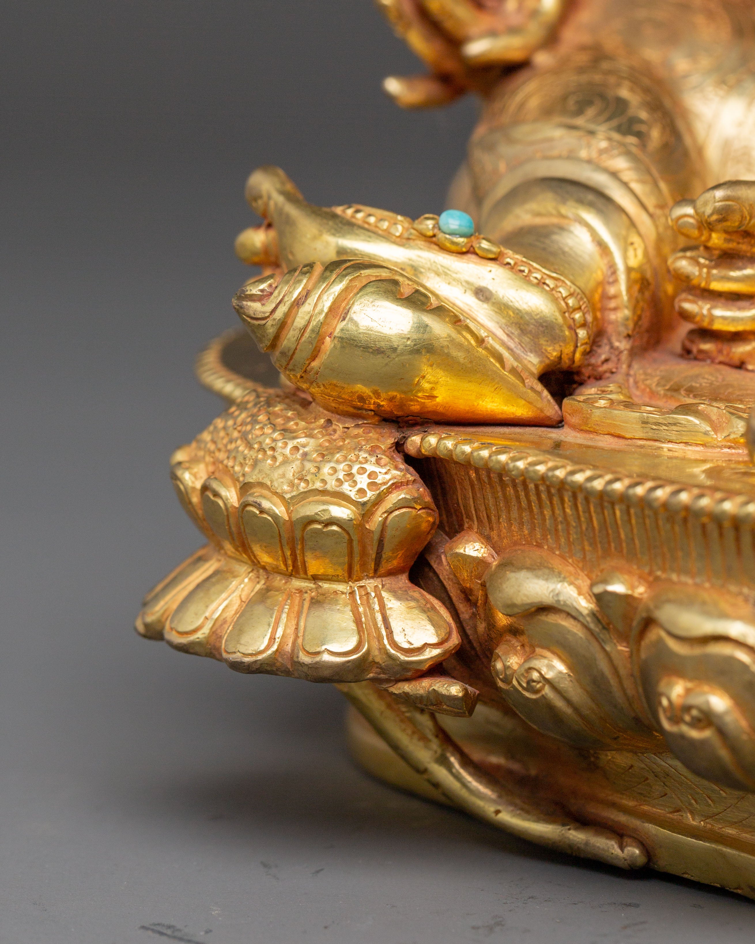 Dzambhala Wealth Prosperity Statue – Hand-Gilded Copper