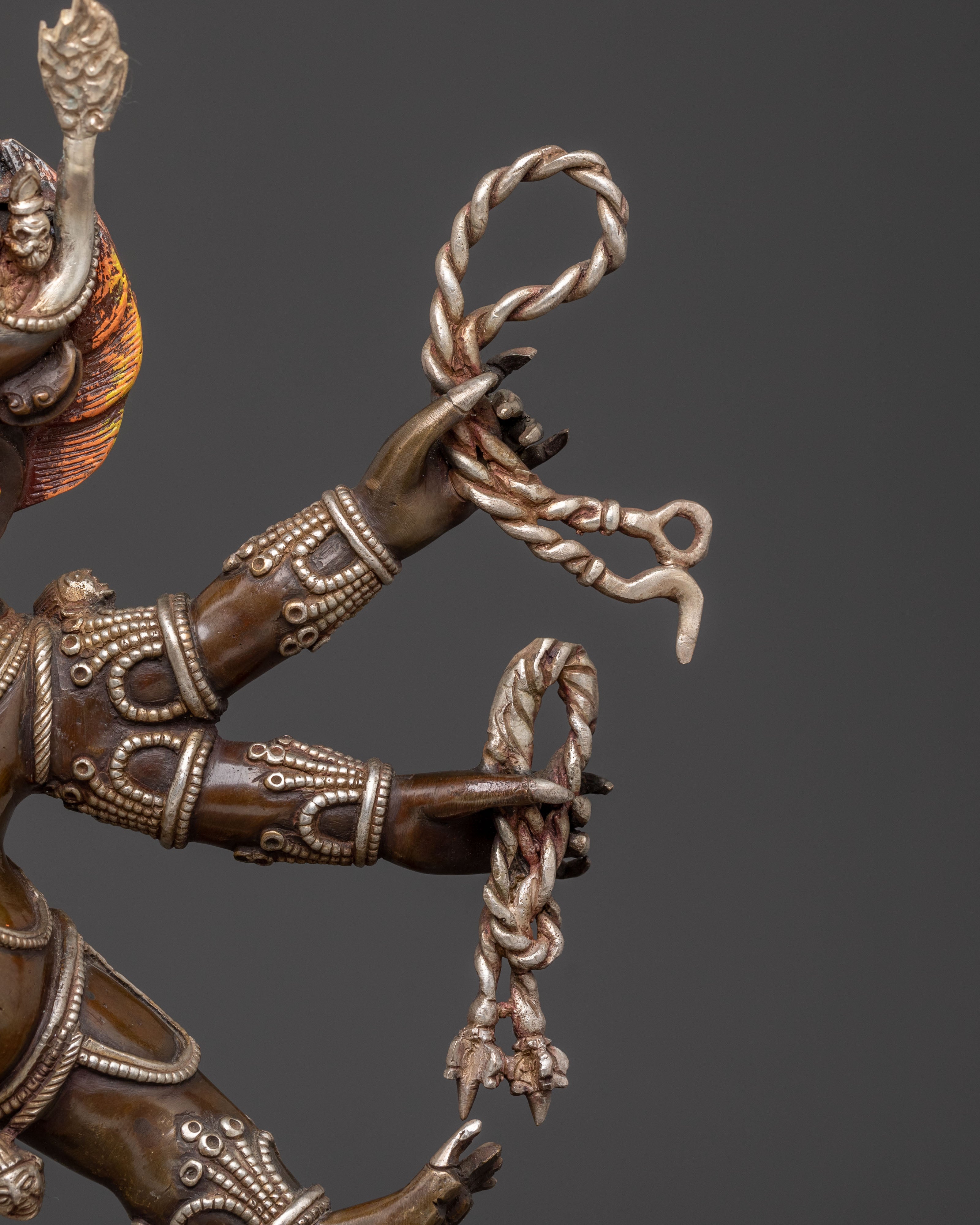 Handcrafted Statue of Yamantaka With Consort – Oxidized Copper Art