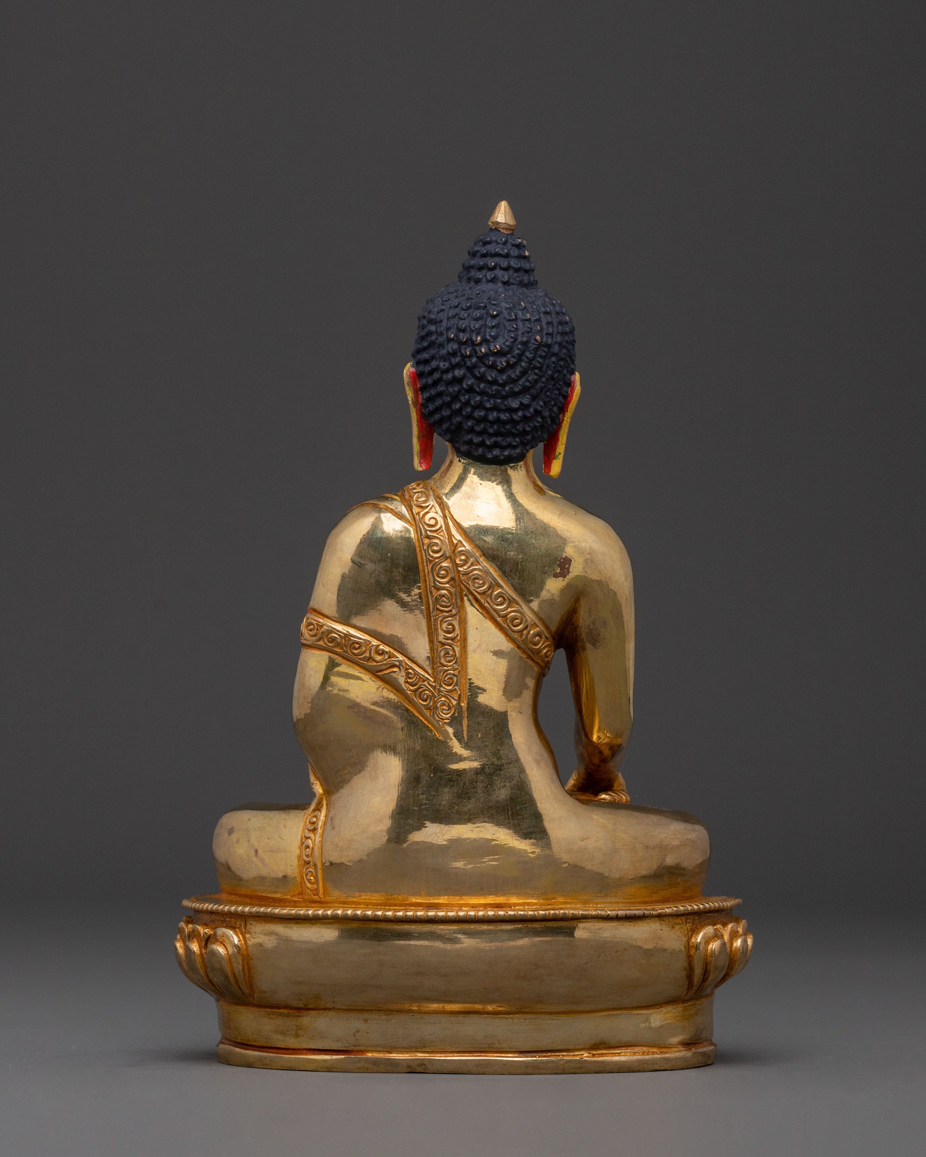 Shakyamuni Blessing Statue: 24K Gold Gilded