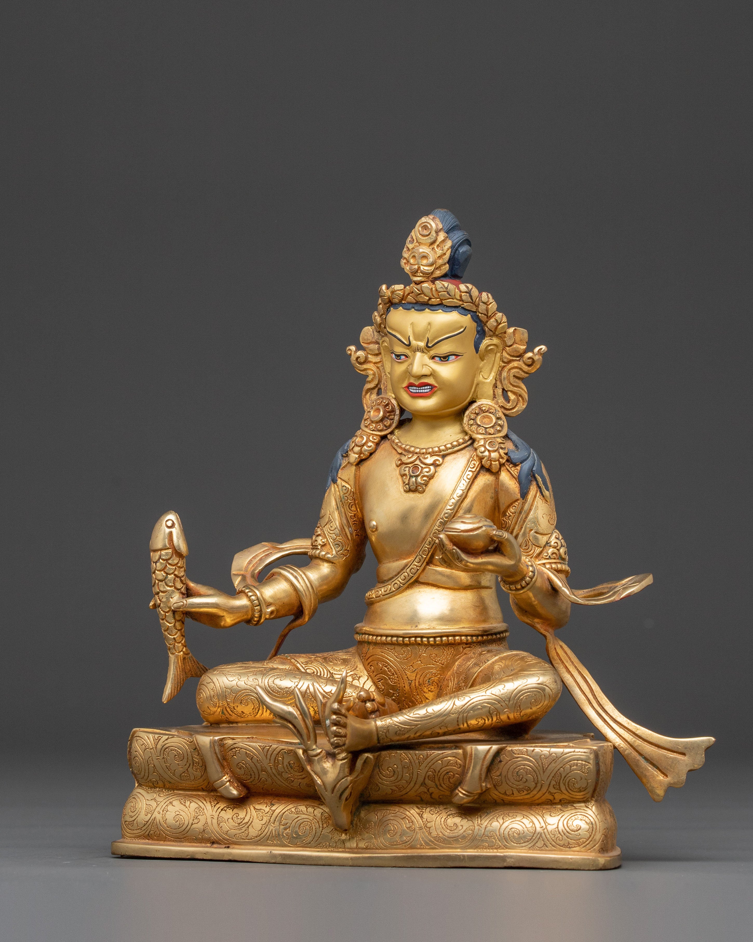 Handmade Tilopa Spiritual Statue - 24K Gilded Masterpiece