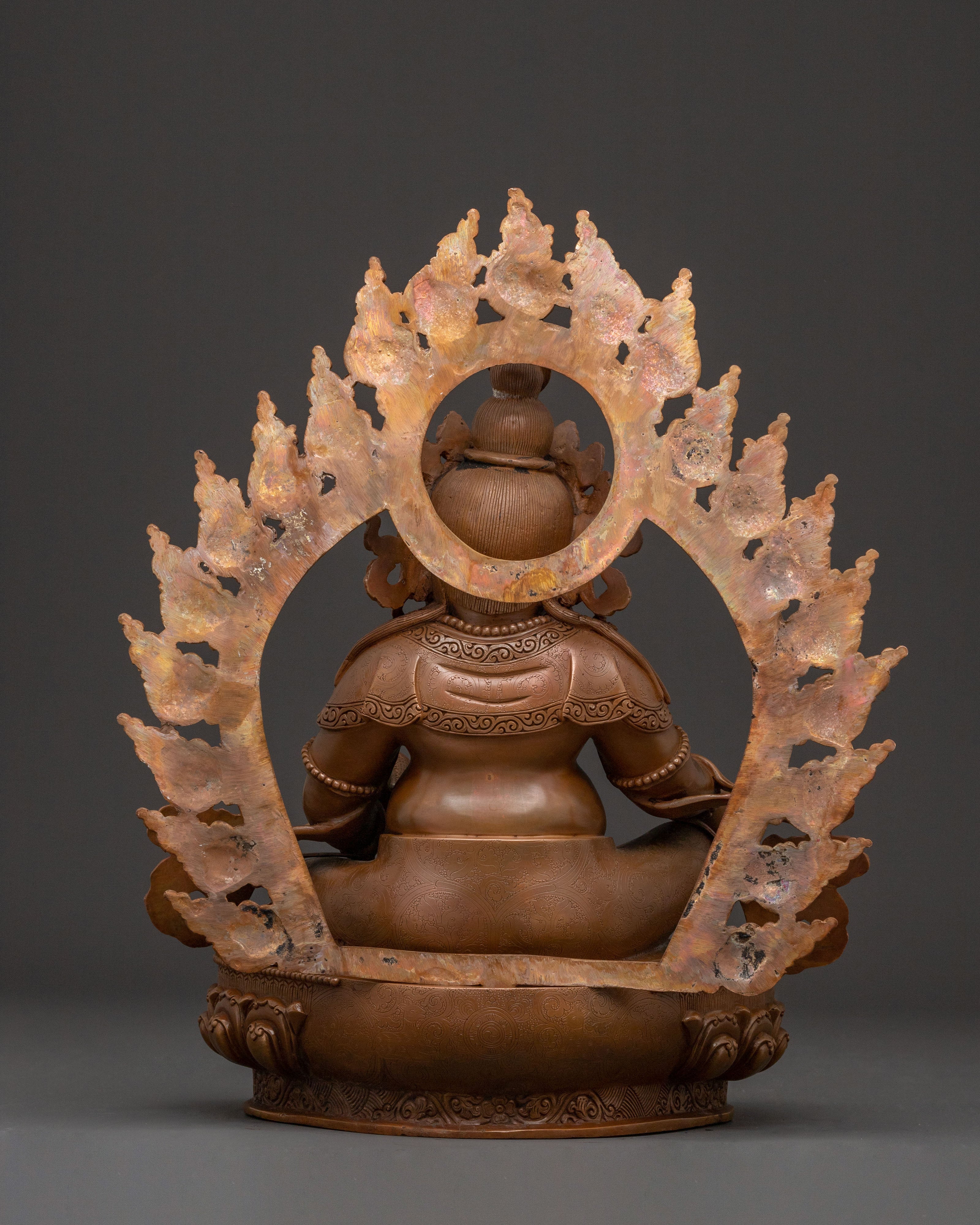 Wealth Deity Dzambhala with Oxidized Copper Body