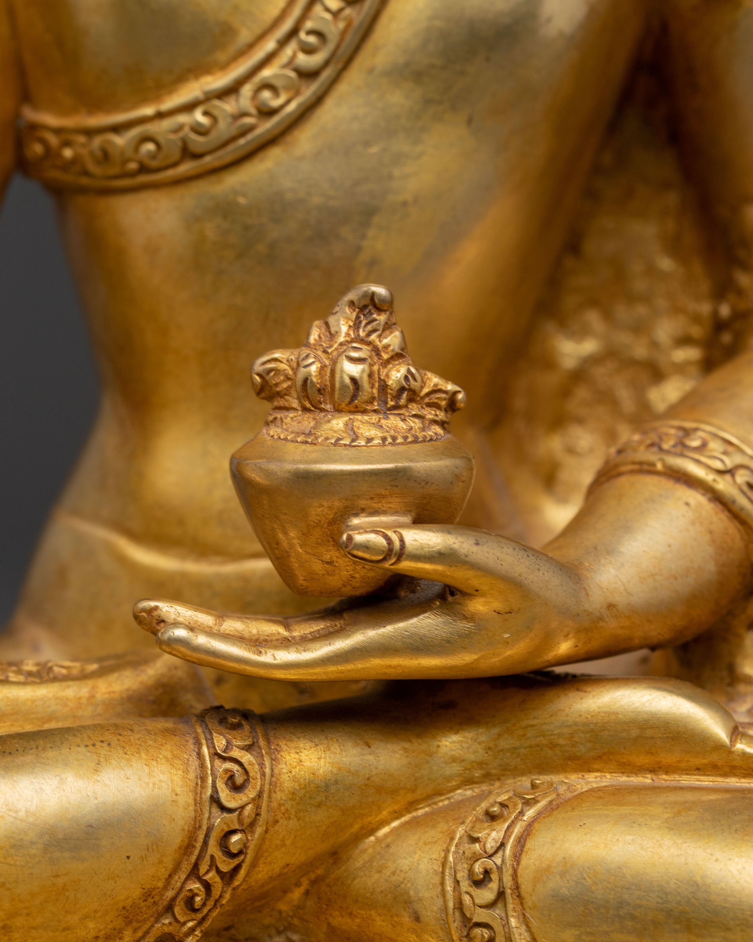 Golden Medicine Buddha Statue: The Supreme Healer | Healing Buddha
