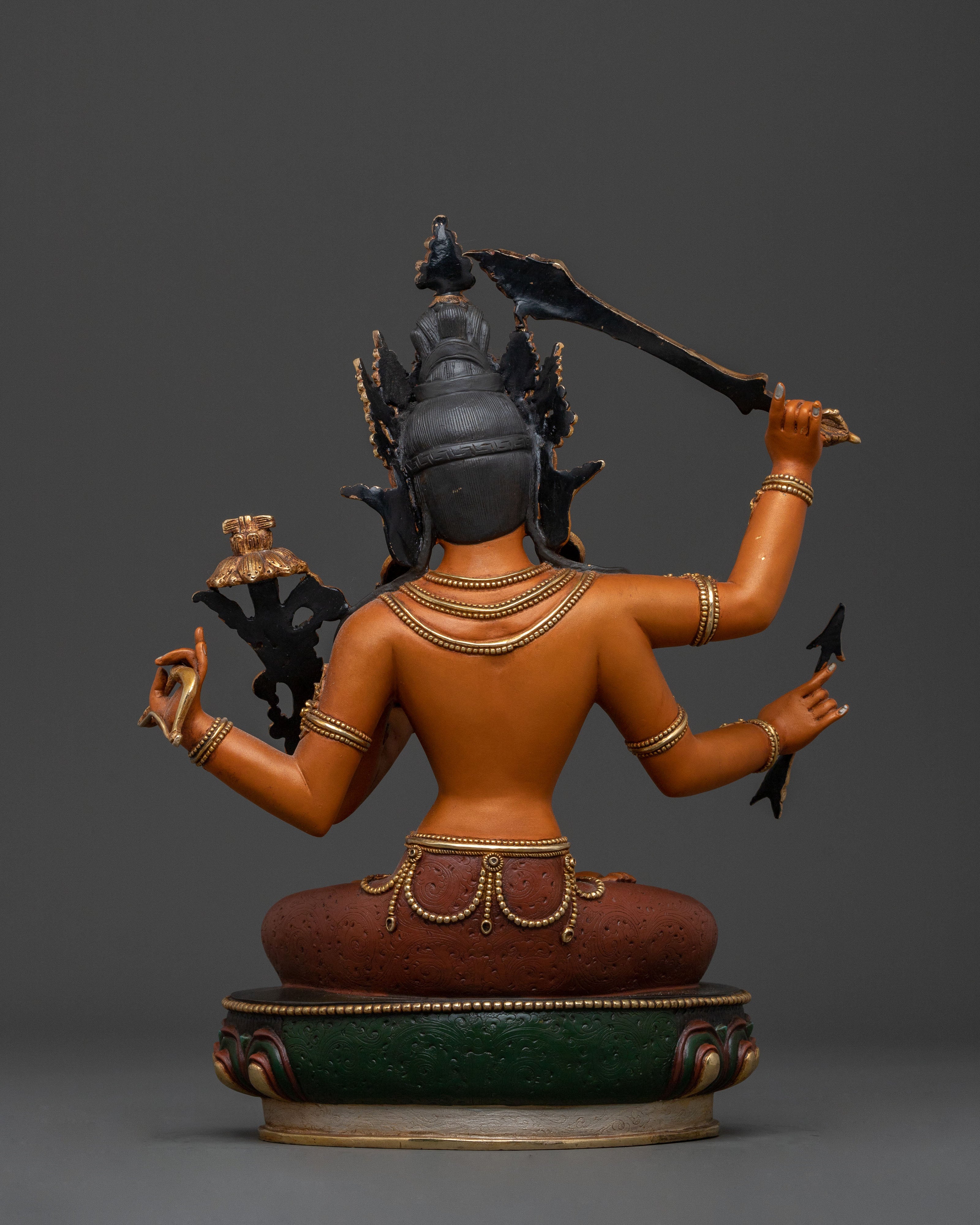 Handcrafted Maha Manjushri Statue: Divine Form