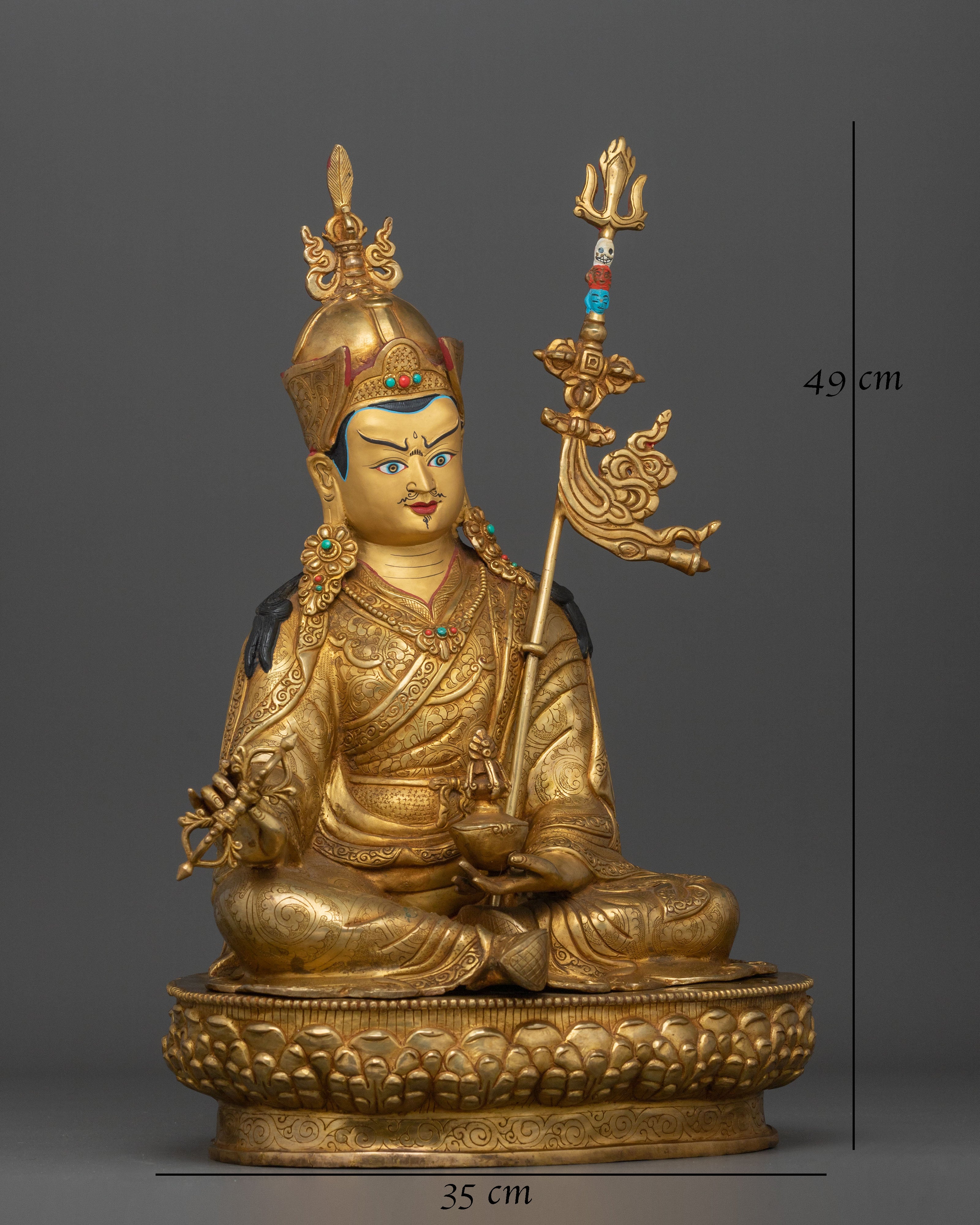 Tibetan Buddhist Sacred Figurine of Guru Rinpoche