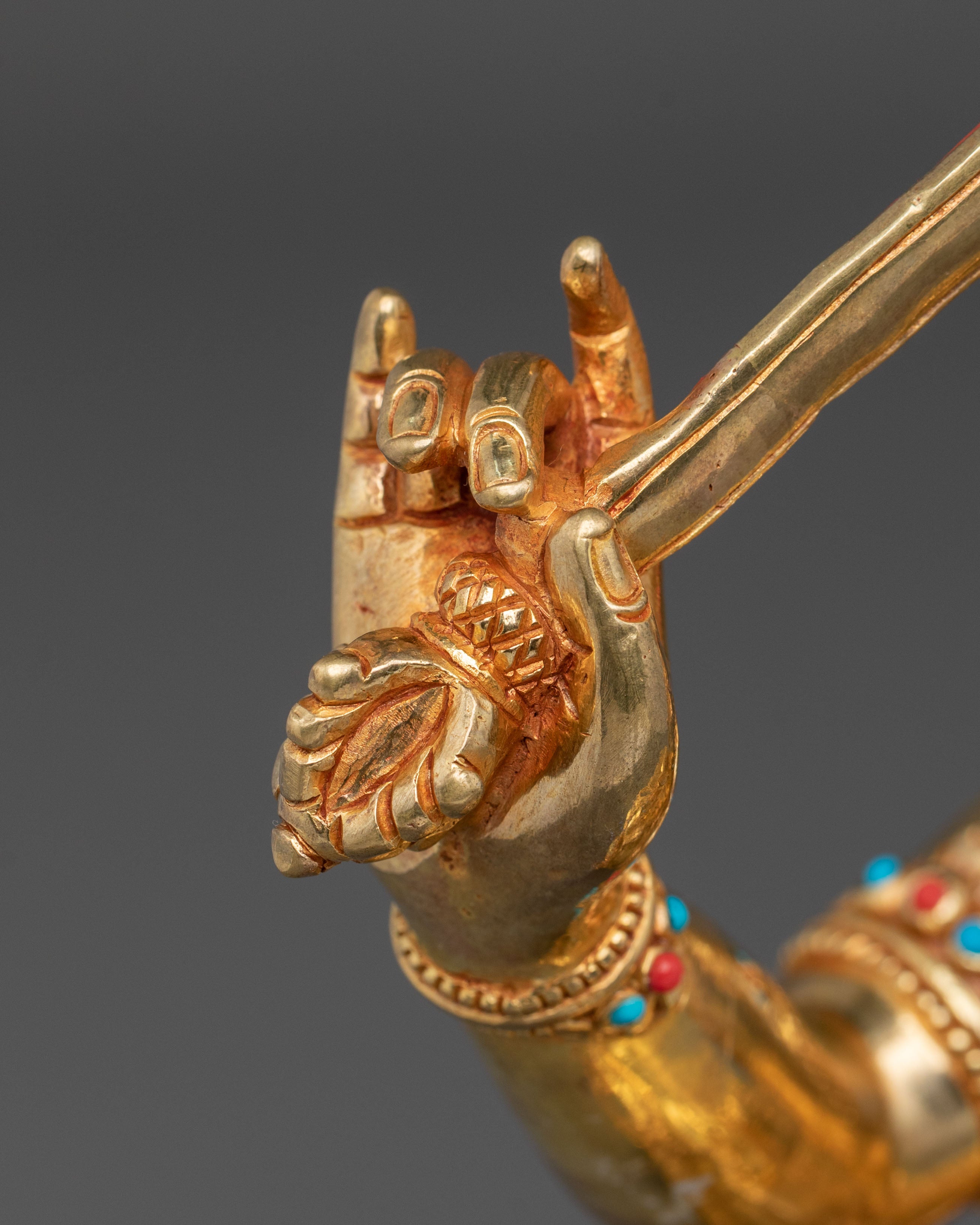 Handmade Manjughoṣa Statue | Tibetan Wisdom Deity