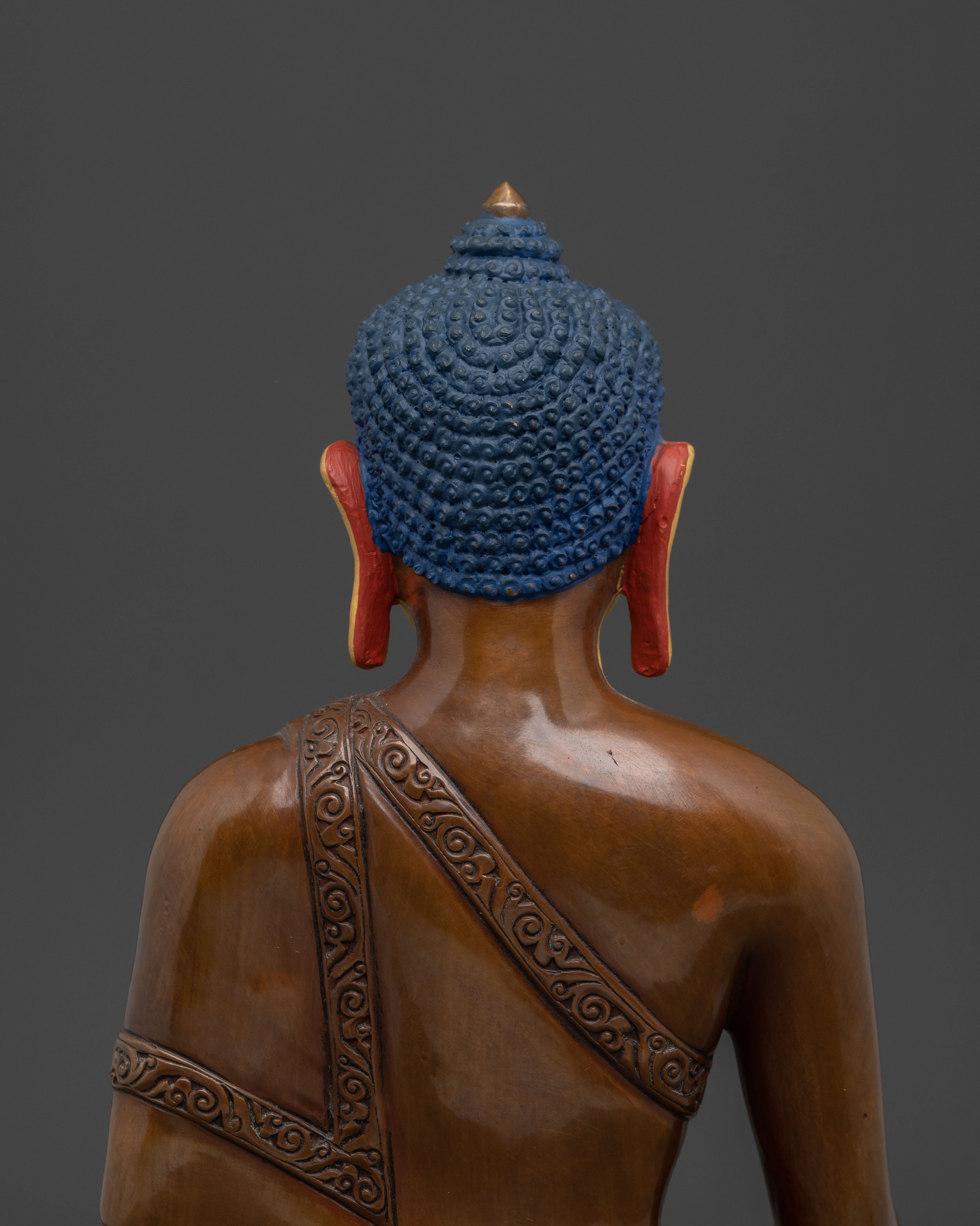 Mitrugpa Oxidized Copper Statue: Meditation Altar Decor