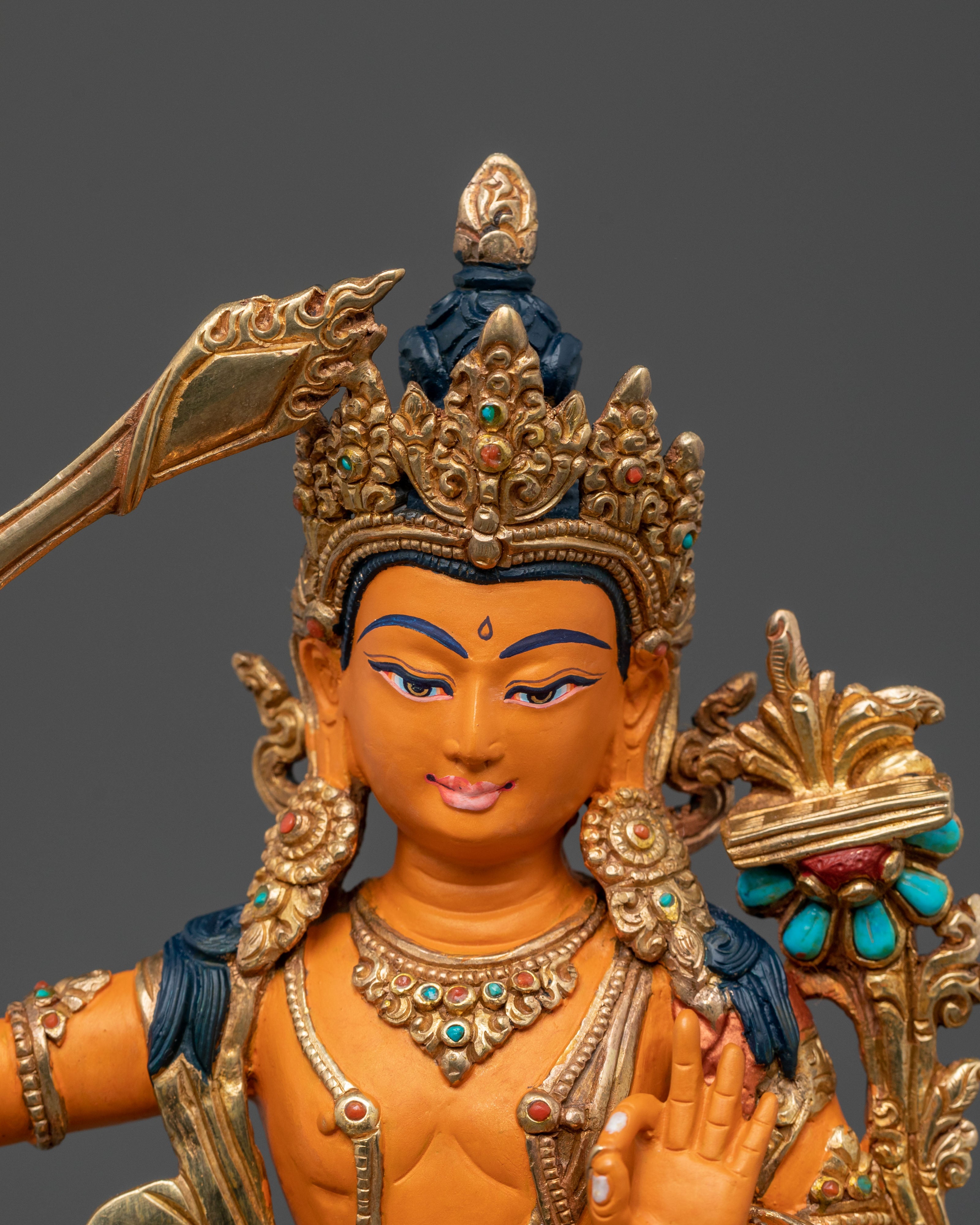 Manjushri Handcrafted Statue | Spiritual Figurine