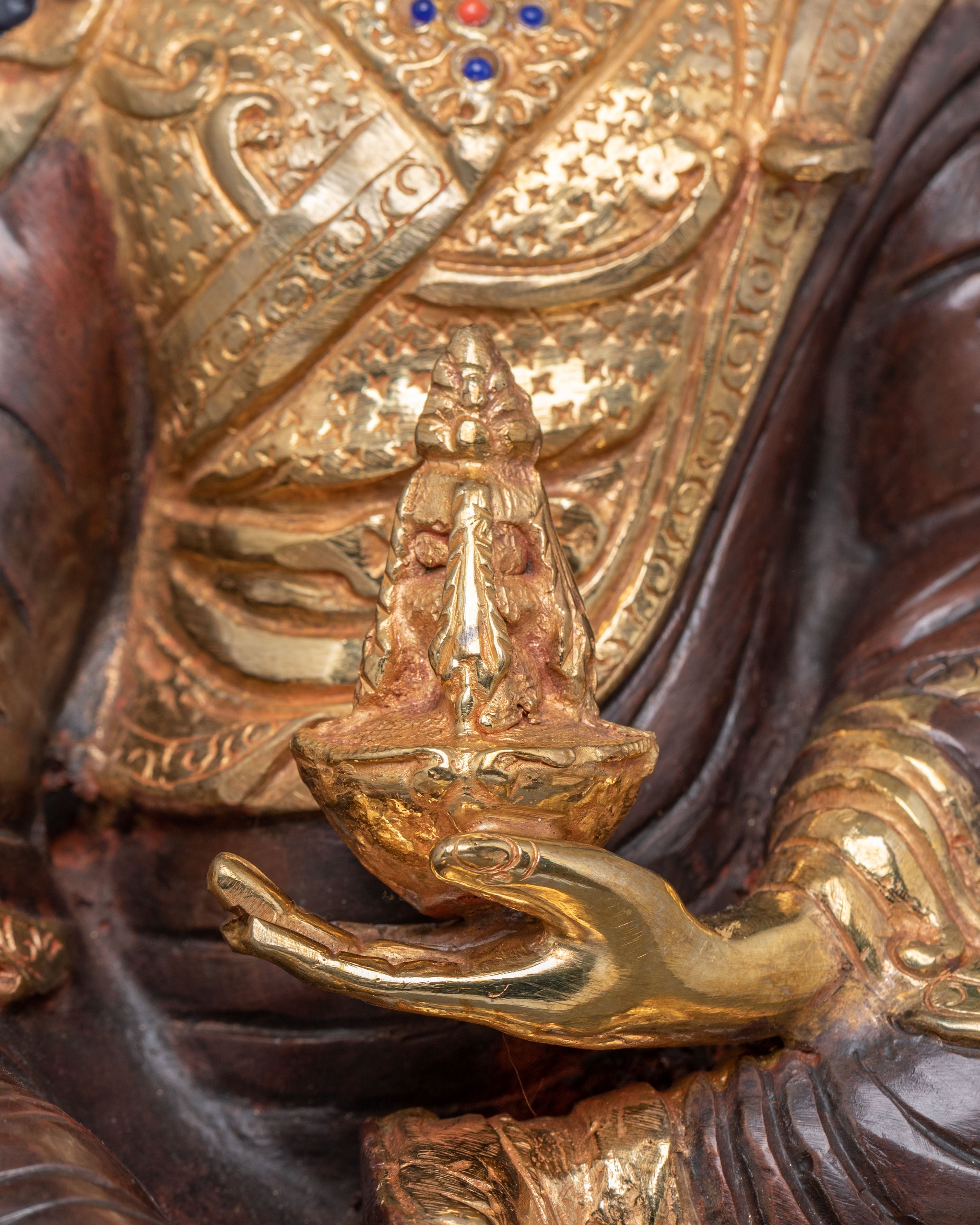Handcrafted Copper Statue of Guru Rinpoche | Tibetan Tantric Master