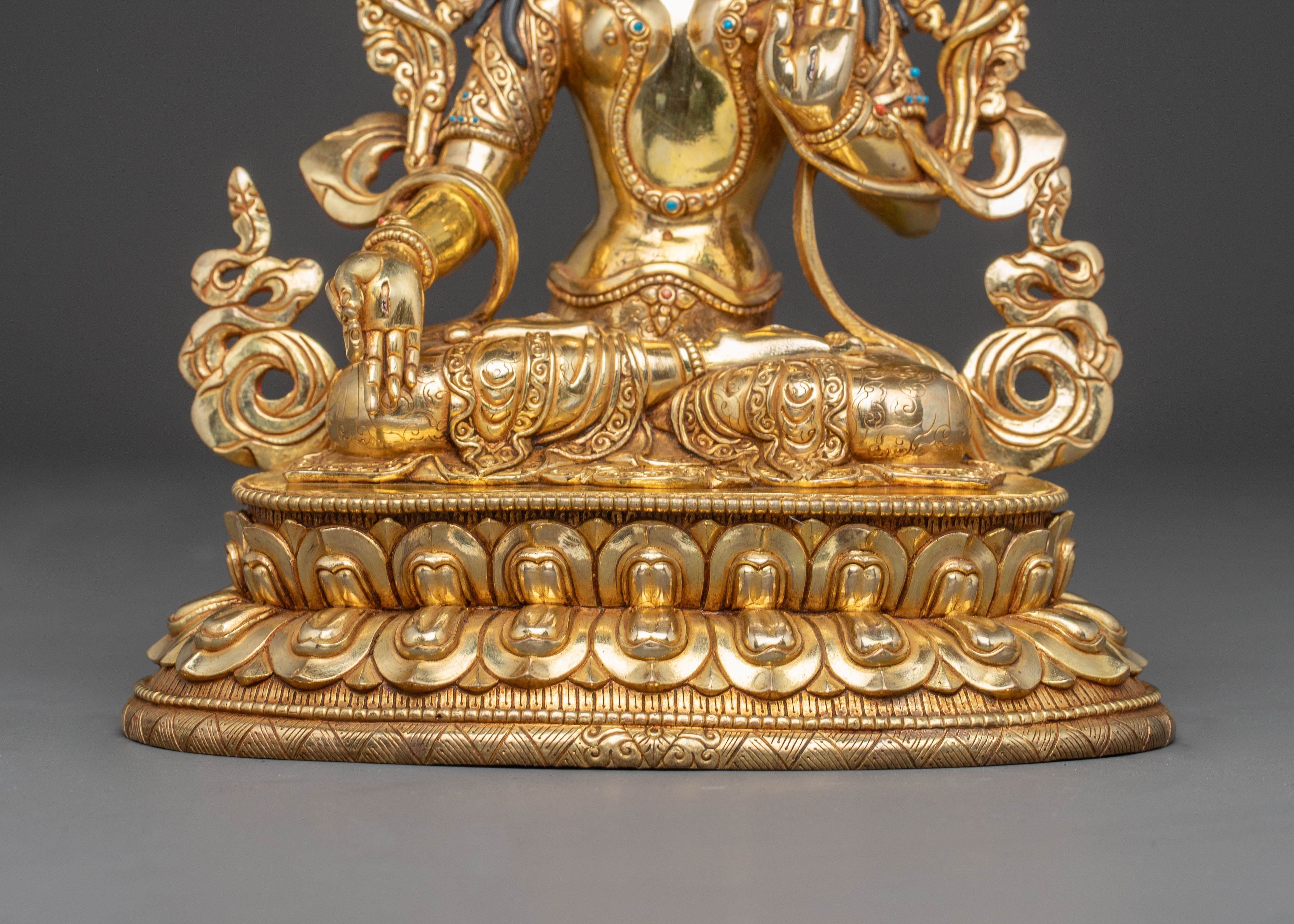 White Tara Handmade Copper Statue | The Goddess of Compassion and Longevity