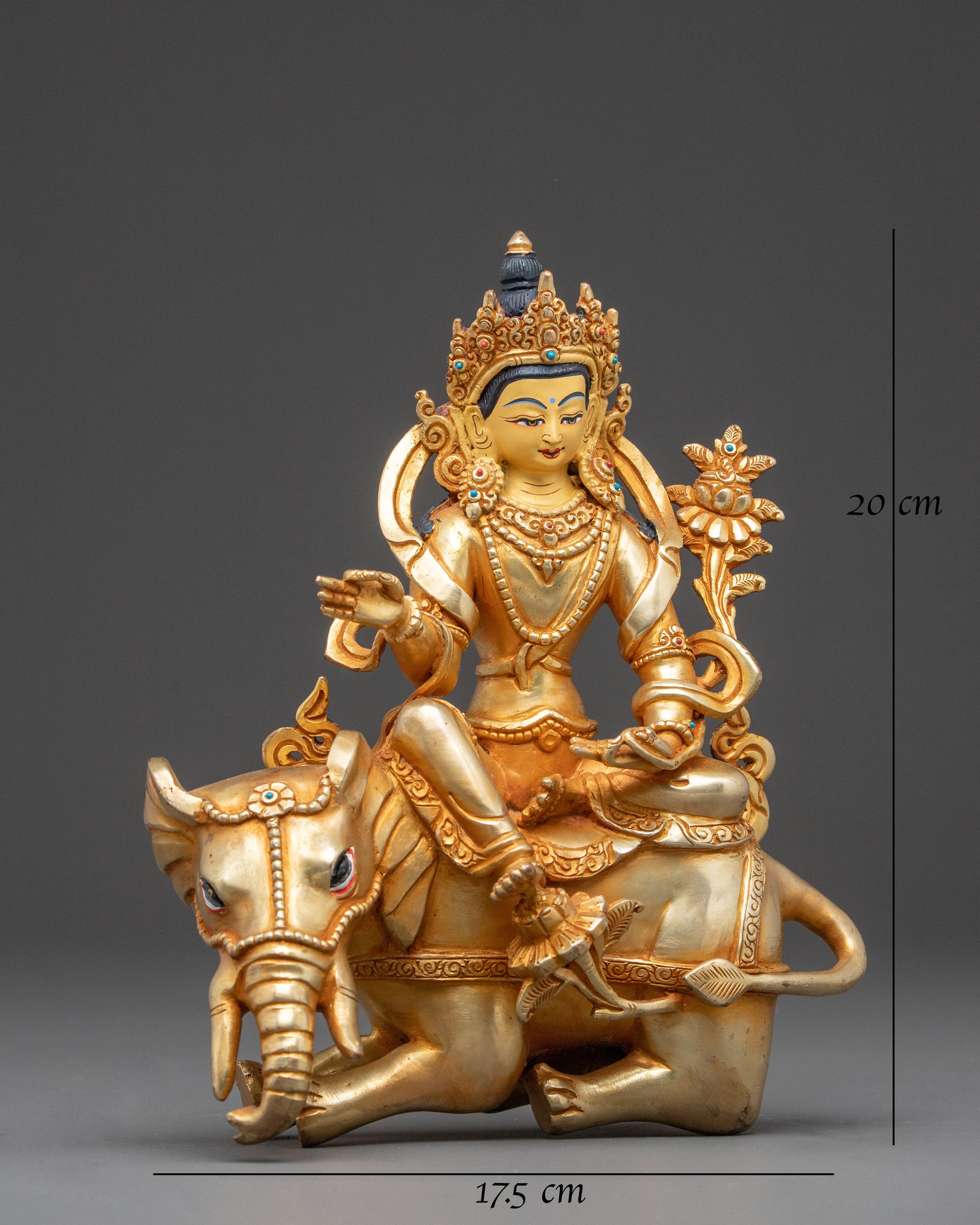 Samantabhadra Gold Electroplated Statue | Universal Virtue