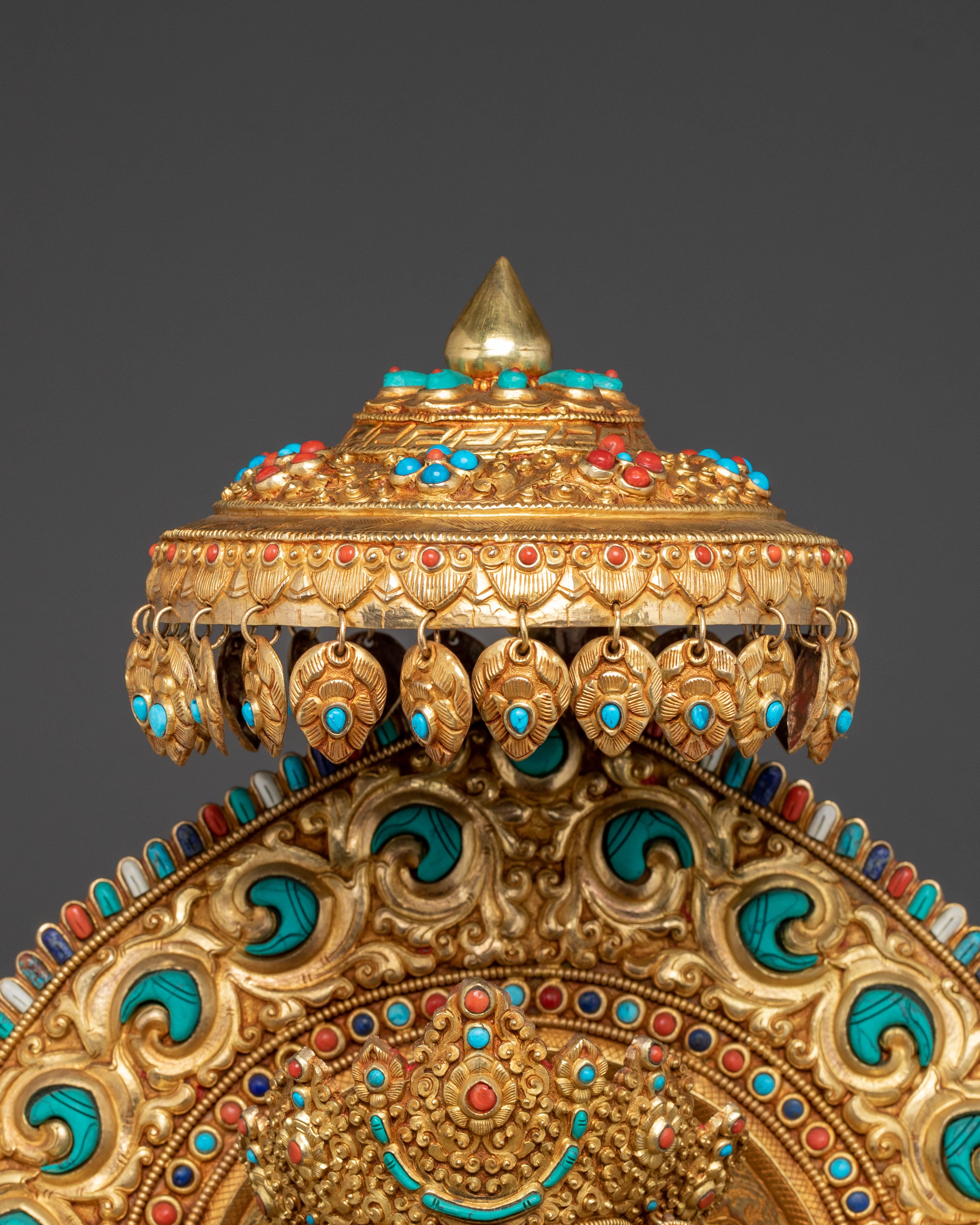 Crown Shakyamuni Buddha On Throne | Altar Decor